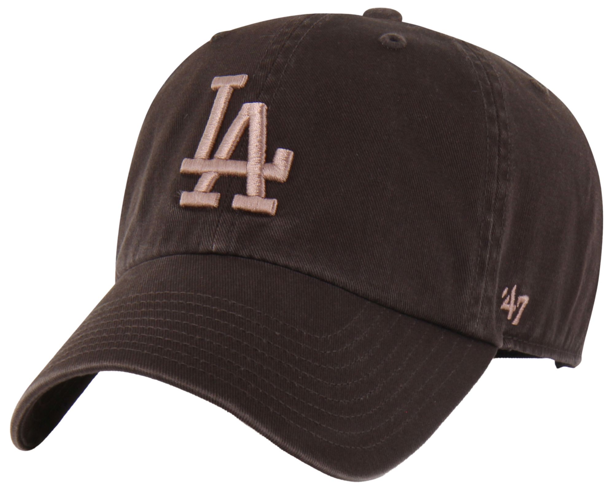 '47 Adult Los Angeles Dodgers Brown Clean Up Adjustable Hat