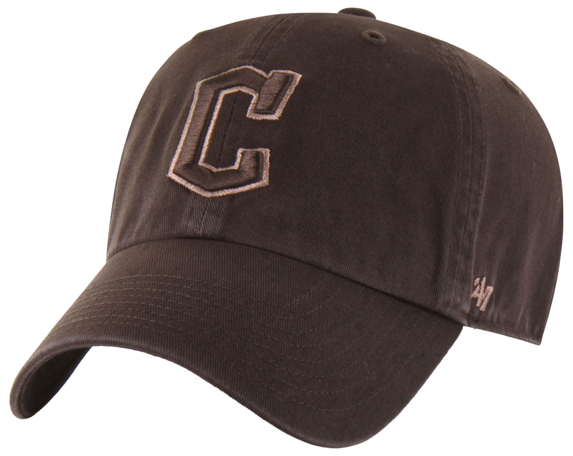 '47 Adult Cleveland Guardians Brown Clean Up Adjustable Hat