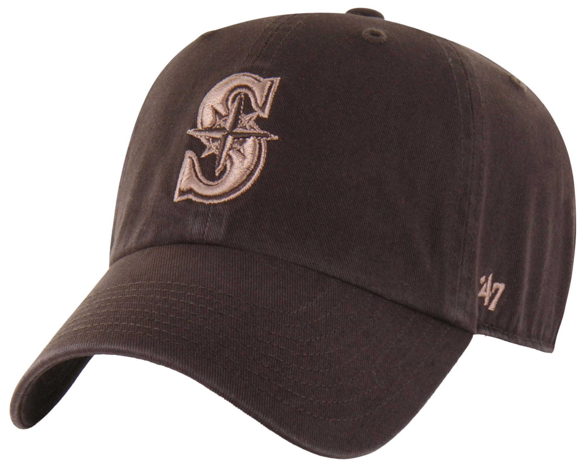 '47 Adult Seattle Mariners Brown Clean Up Adjustable Hat
