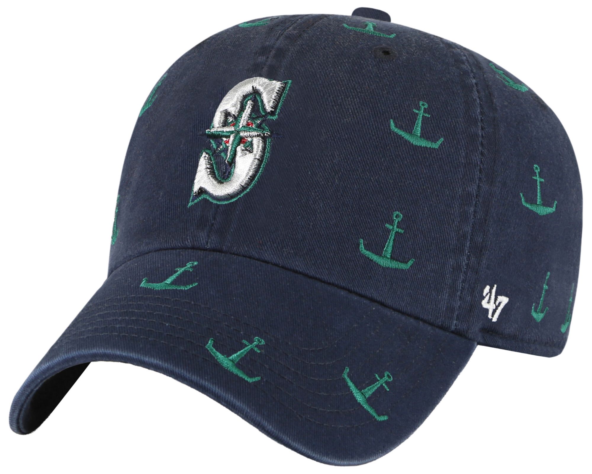 '47 Adult Seattle Mariners Navy Confetti Clean Up Adjustable Hat