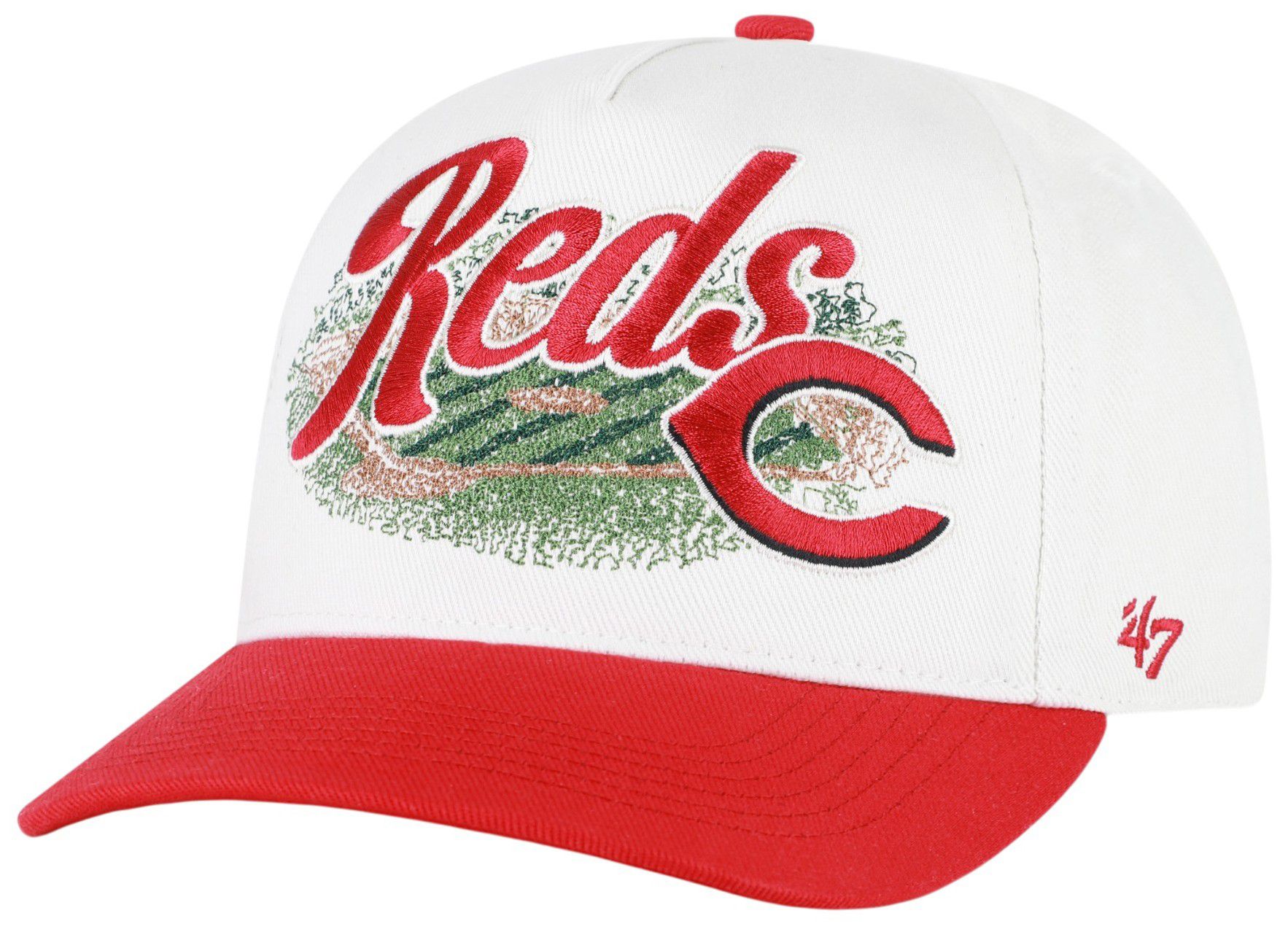 '47 Adult Cincinnati Reds Cream Enfield Hitch Adjustable Hat