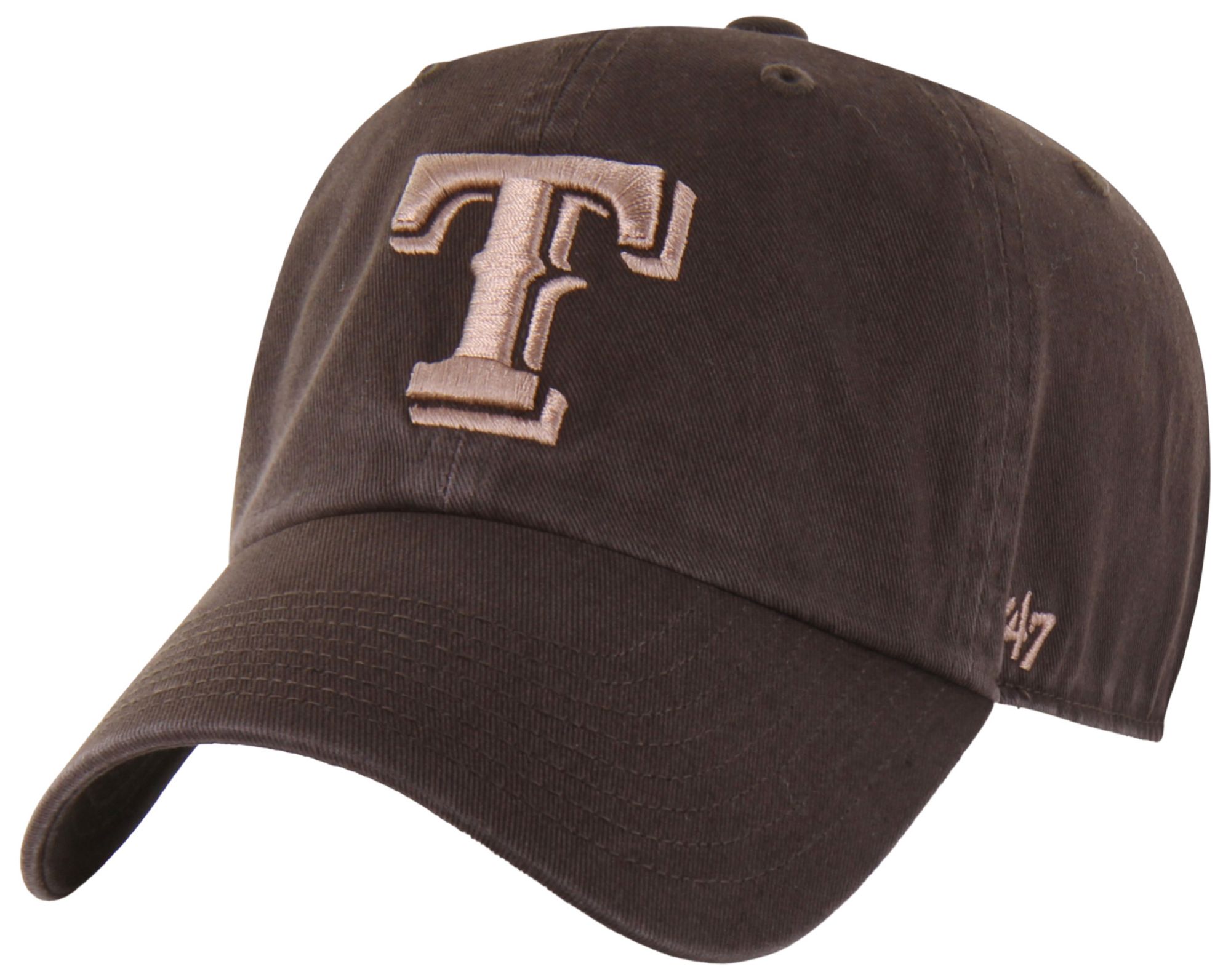 '47 Adult Texas Rangers Brown Clean Up Adjustable Hat