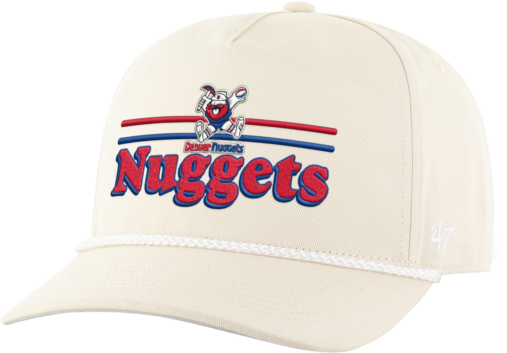 '47 Adult Denver Nuggets Off White Campscape Hitch Adjustable Hat