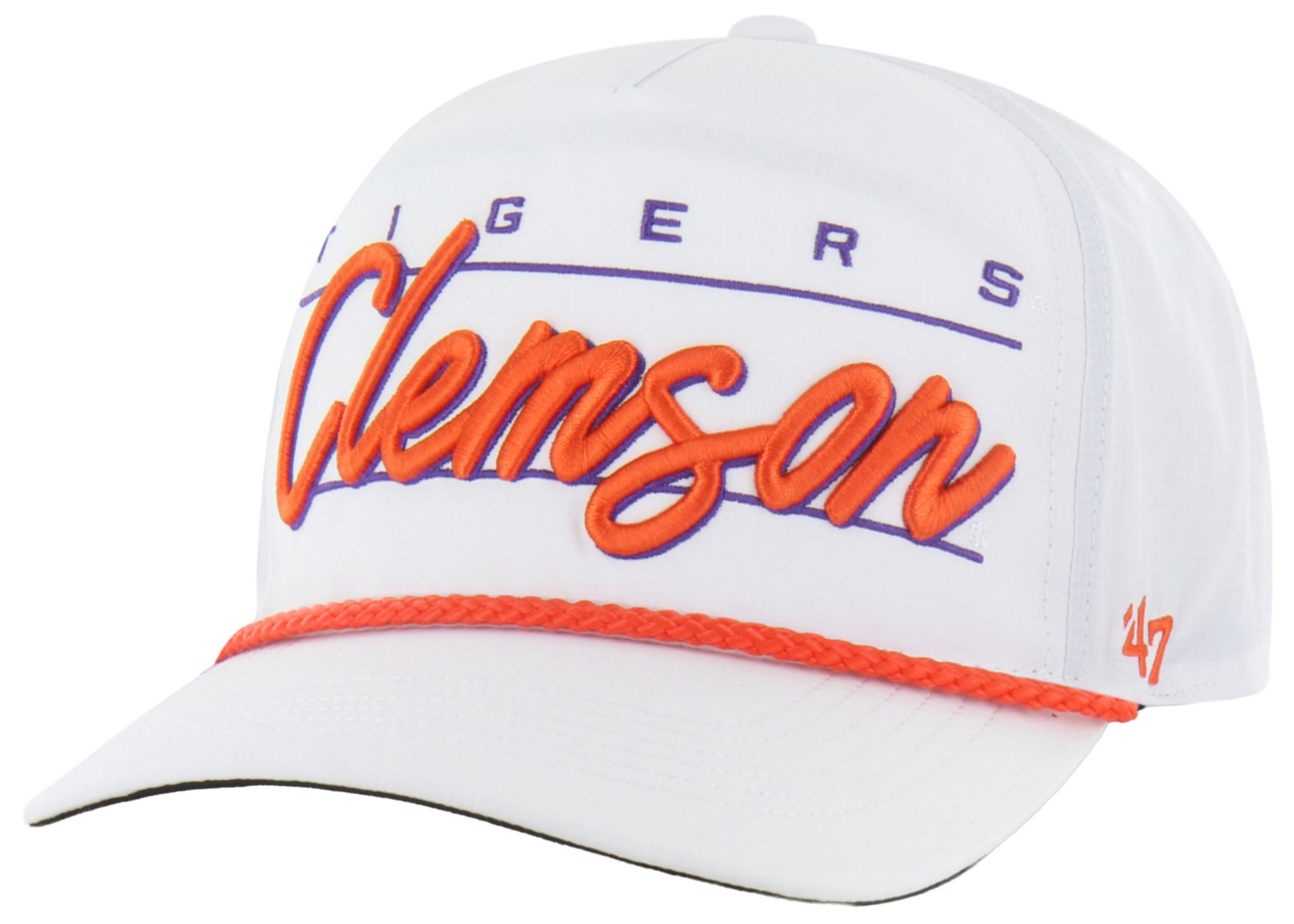'47 Adult Clemson Tigers White Brrr Condor Hitch Adjustable Hat