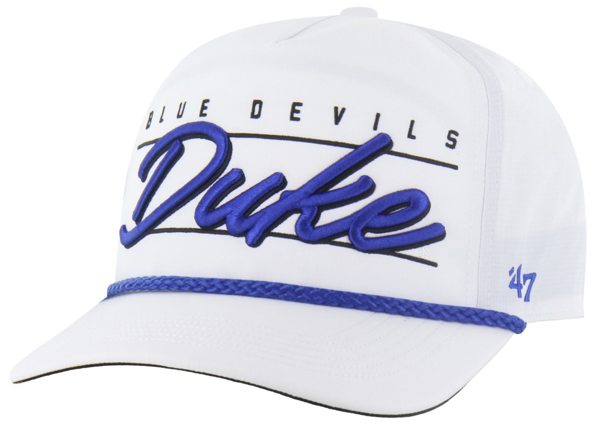 '47 Adult Duke Blue Devils White Brrr Condor Hitch Adjustable Hat