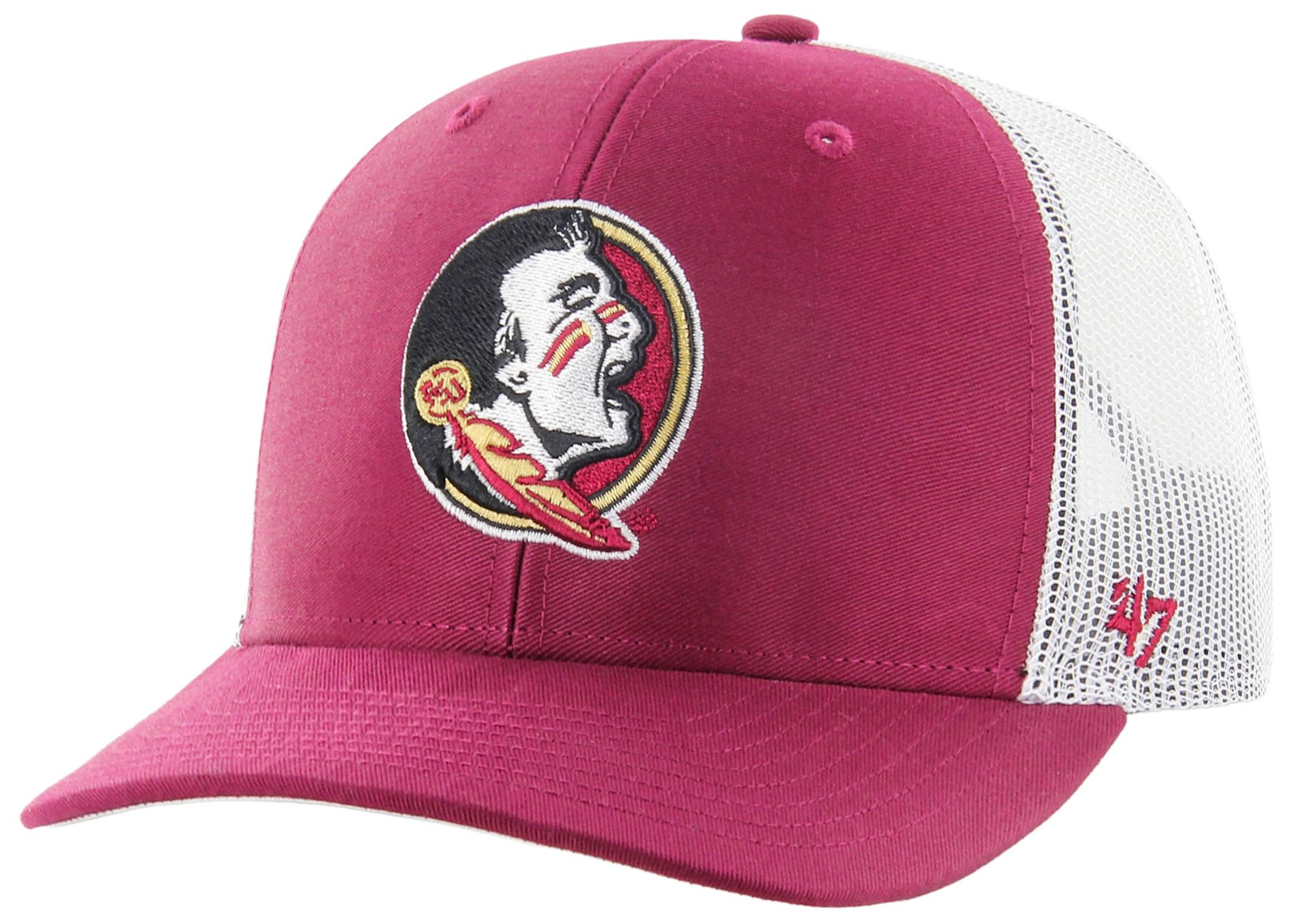 '47 Adult Florida State Seminoles Cardinal Logo Adjustable Trucker Hat