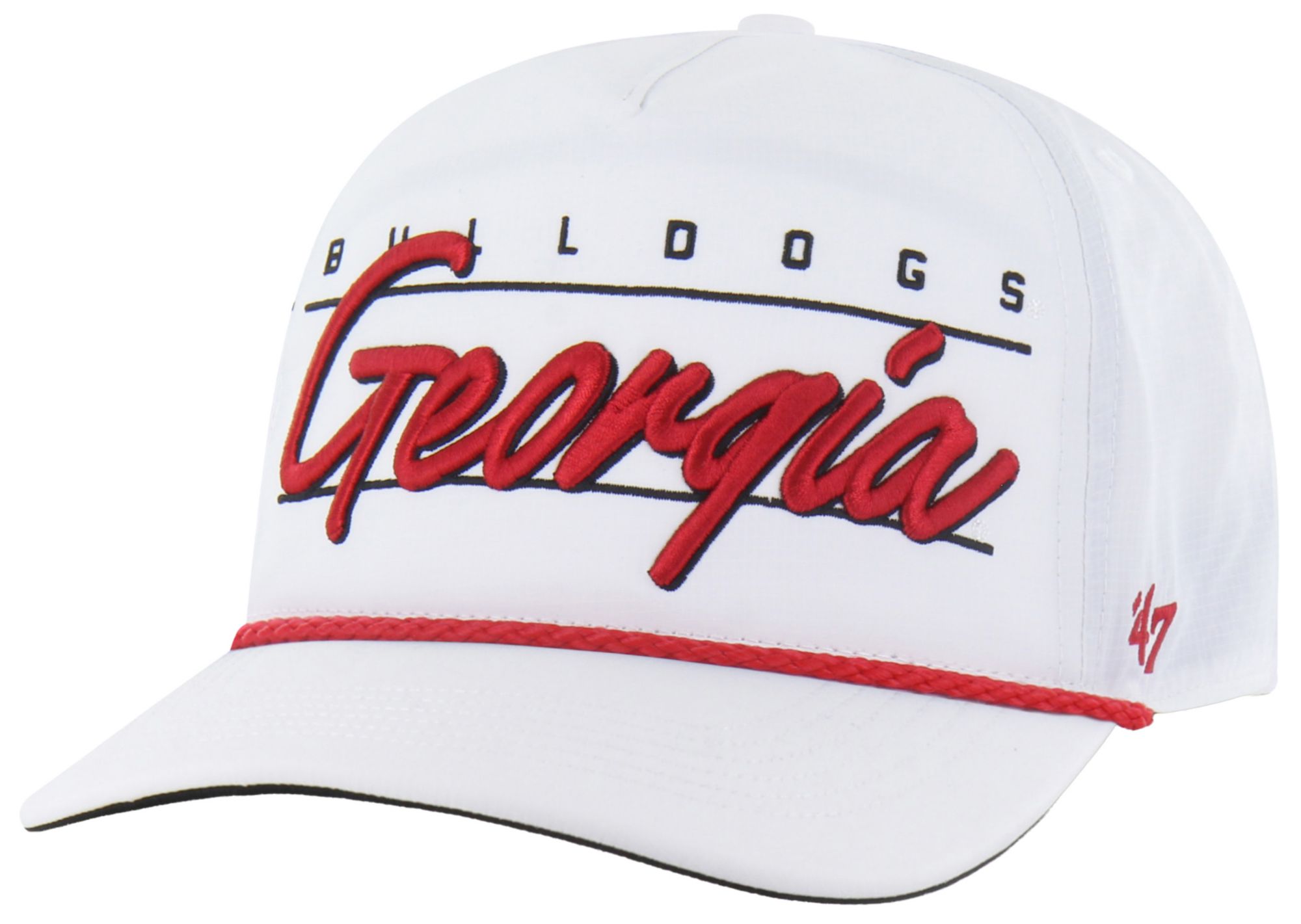 '47 Adult Georgia Bulldogs White Brrr Condor Hitch Adjustable Hat