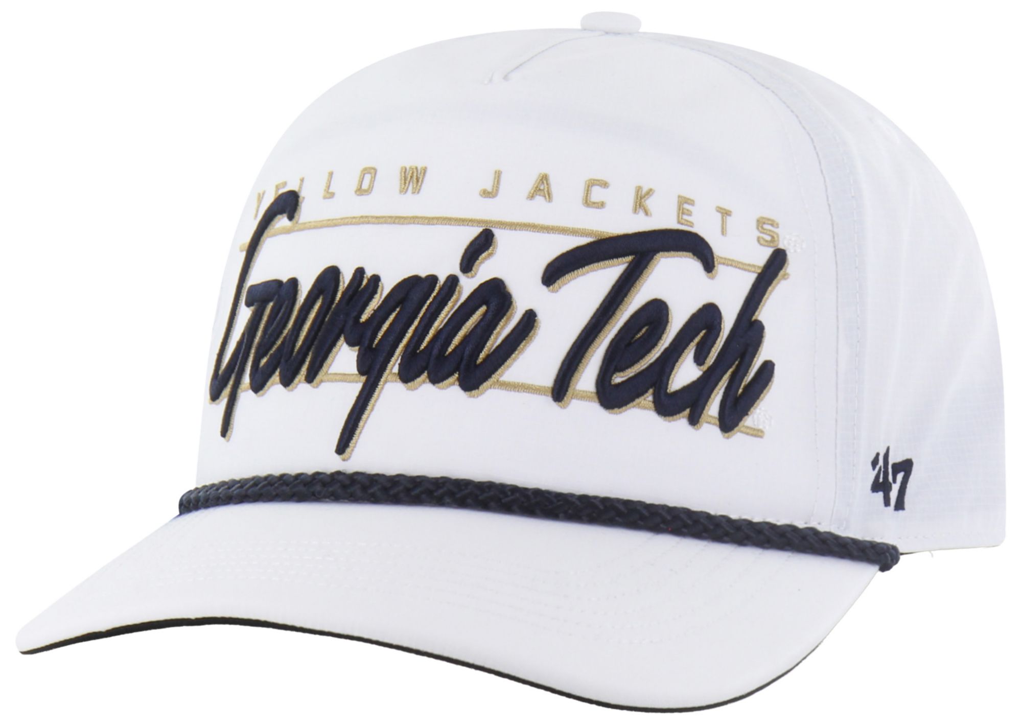 '47 Adult Georgia Tech Yellow Jackets White Brrr Condor Hitch Adjustable Hat