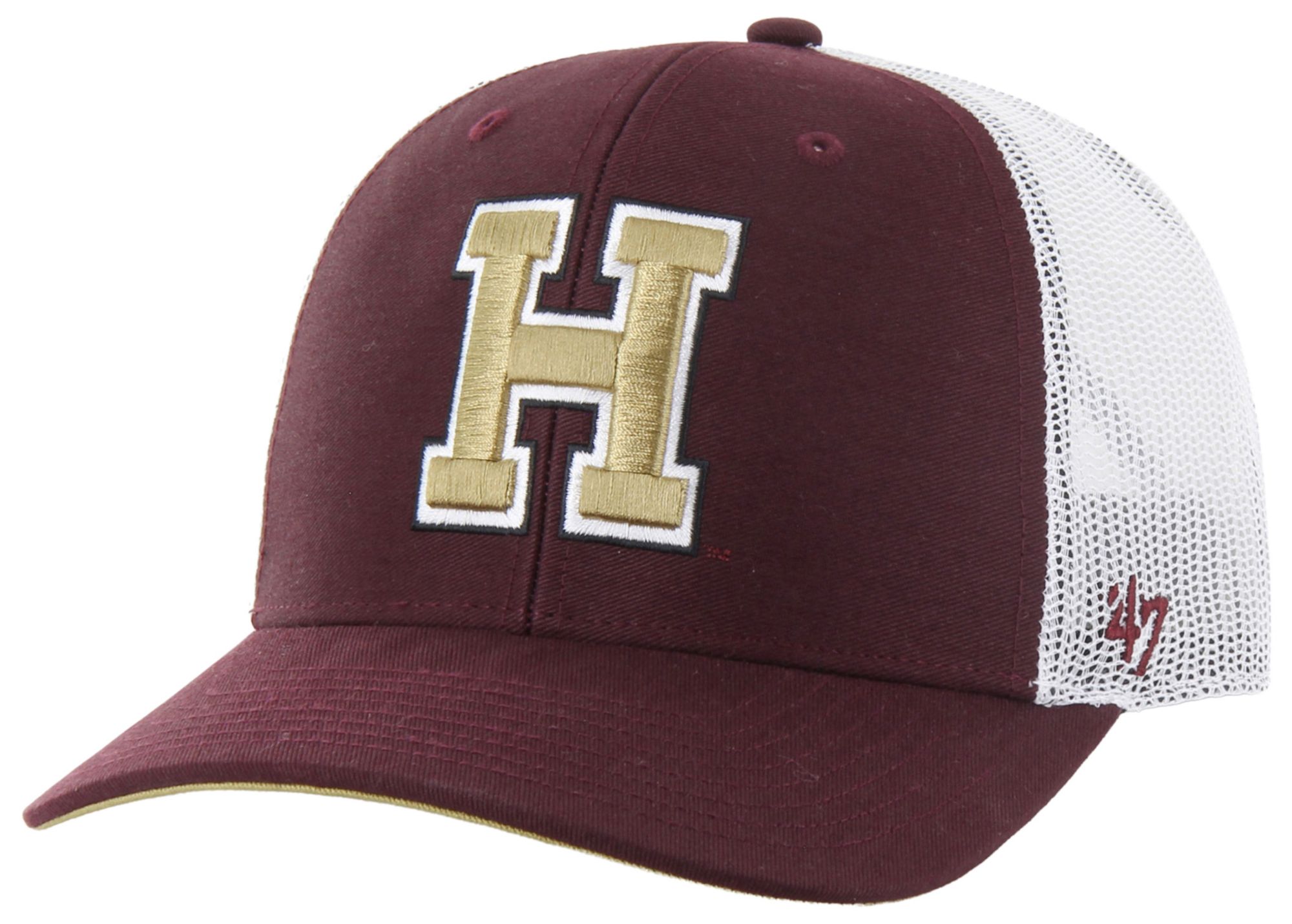'47 Adult Harvard Crimson Dark Maroon Logo Adjustable Trucker Hat