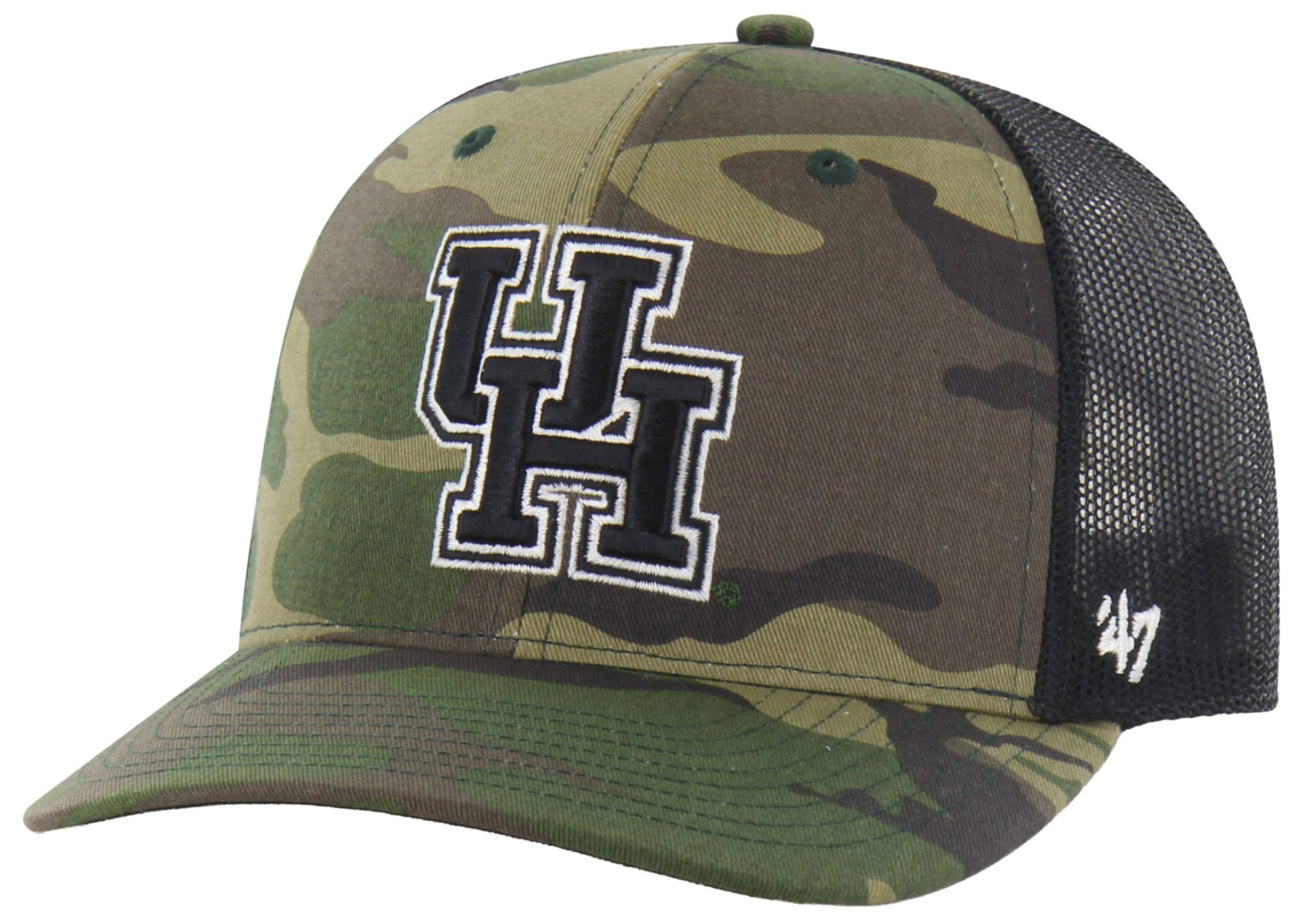 '47 Adult Houston Cougars Camo Trucker Adjustable Hat