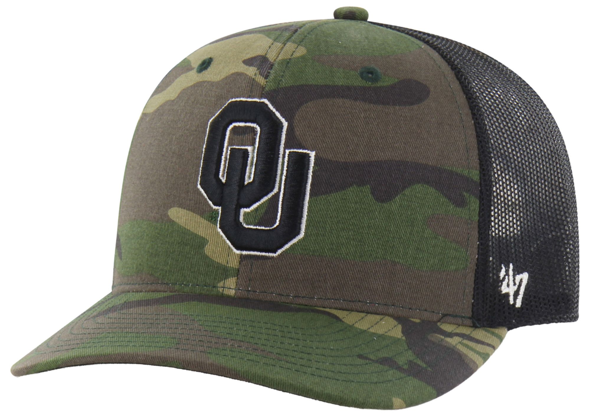 '47 Adult Oklahoma Sooners Camo Trucker Adjustable Hat