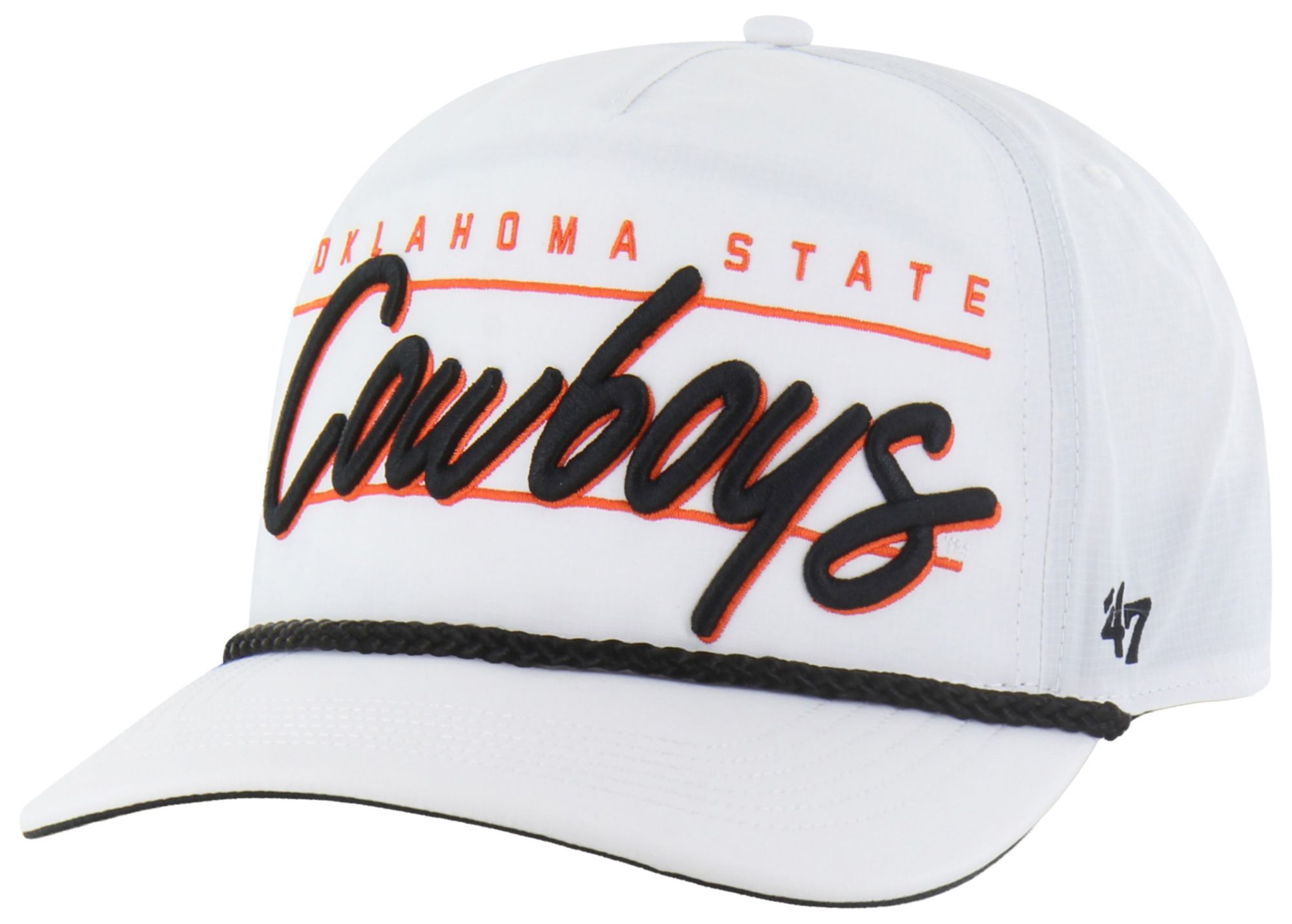 '47 Adult Oklahoma State Cowboys White Brrr Condor Hitch Adjustable Hat