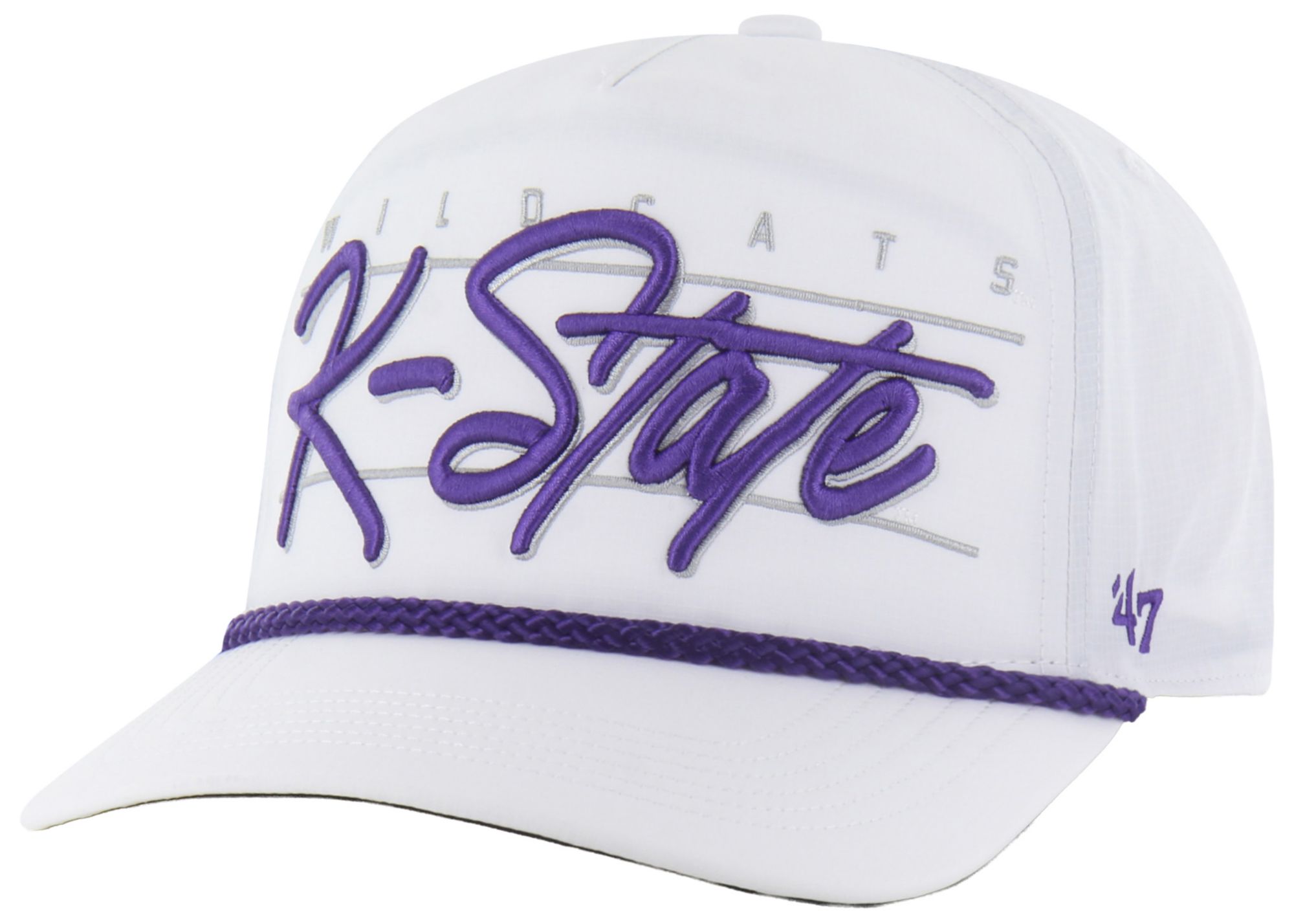 '47 Adult Kansas State Wildcats White Brrr Condor Hitch Adjustable Hat