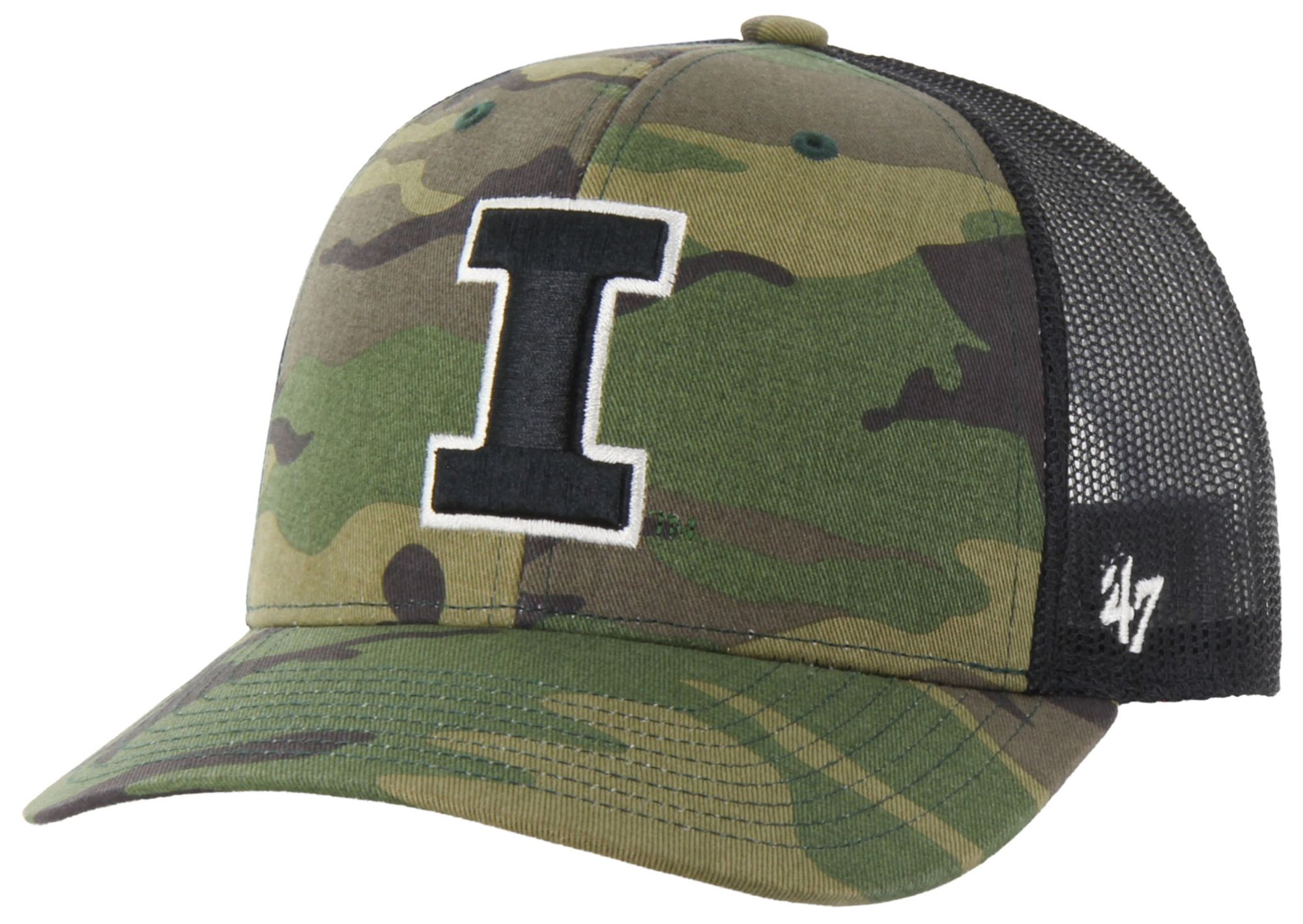 '47 Adult Illinois Fighting Illini Camo Trucker Adjustable Hat