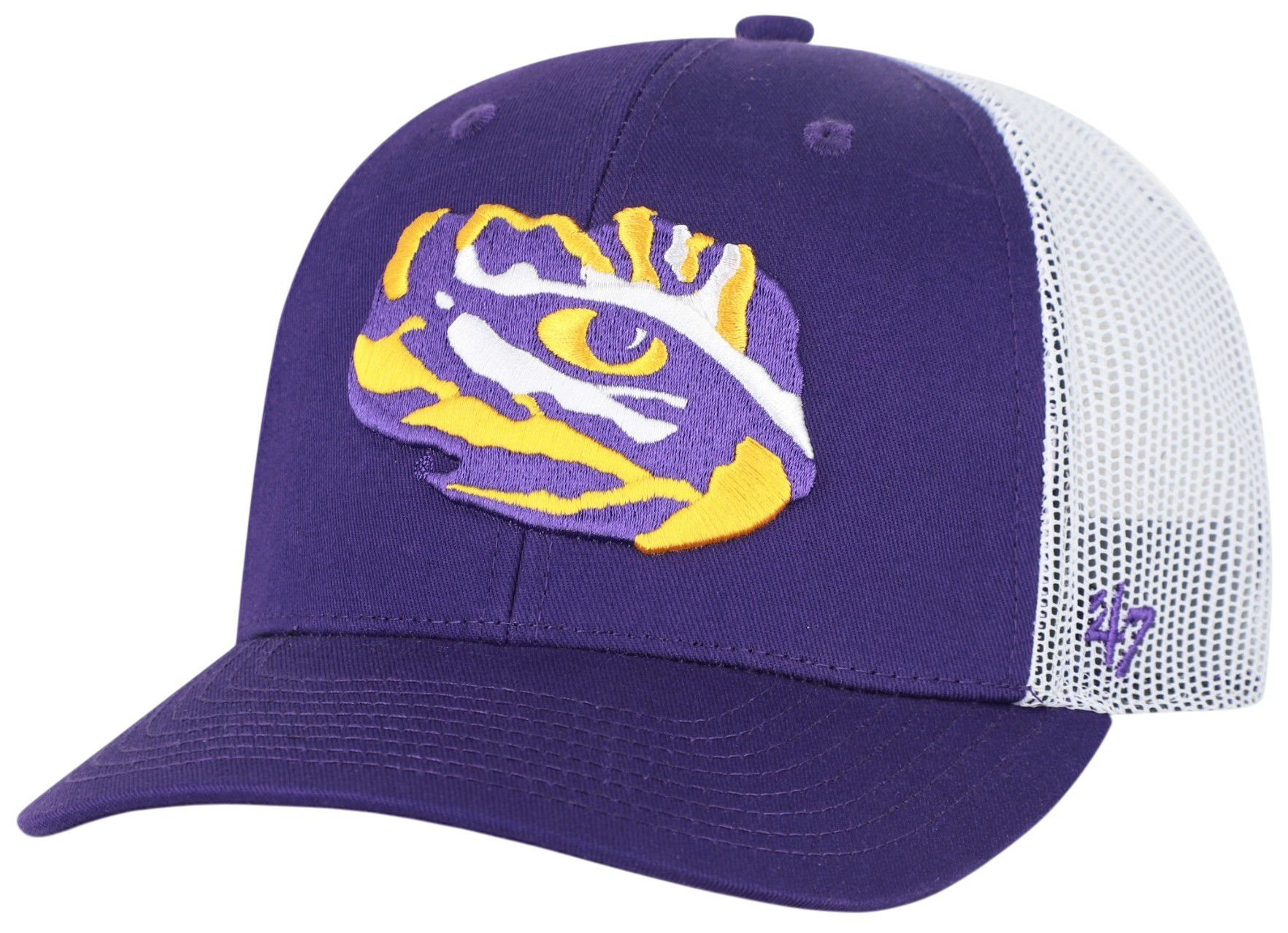 '47 Adult LSU Tigers Purple Tiger Eye Adjustable Trucker Hat