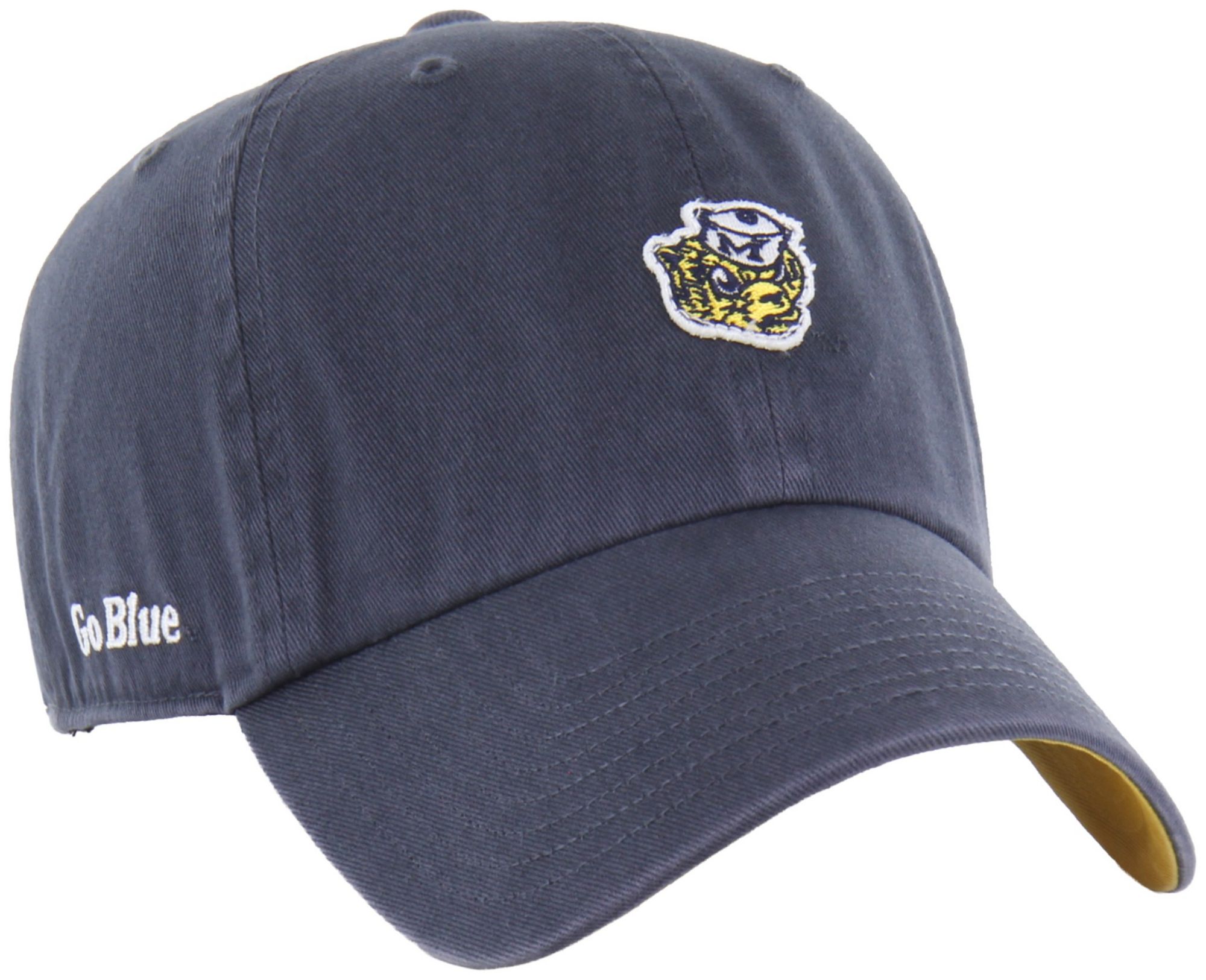 '47 Adult Michigan Wolverines Vintage Navy Micro Logo Clean Up Adjustable Hat