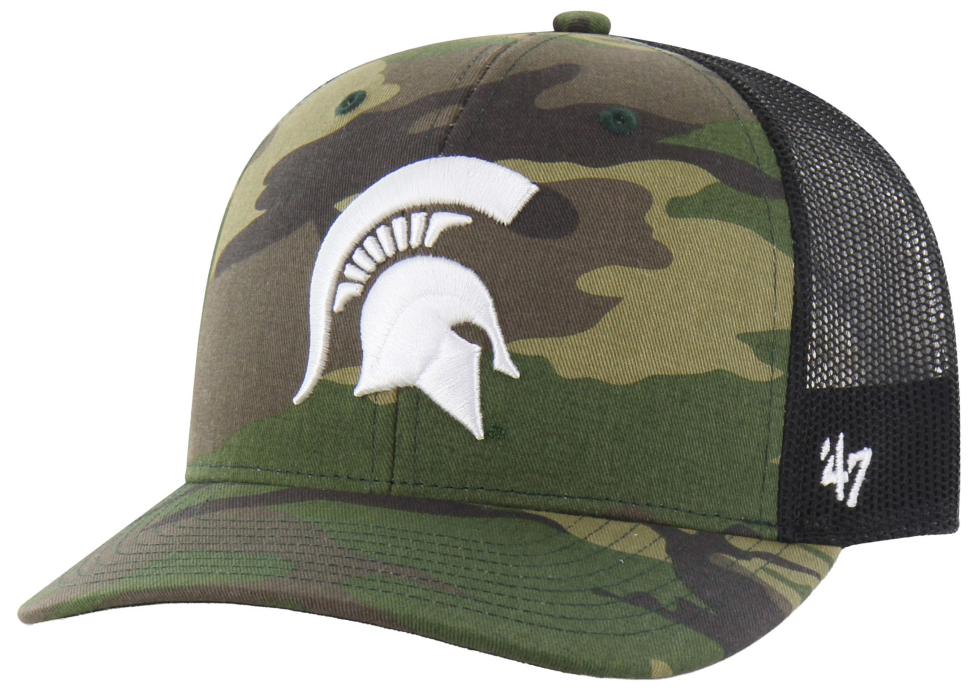 '47 Adult Michigan State Spartans Camo Trucker Adjustable Hat