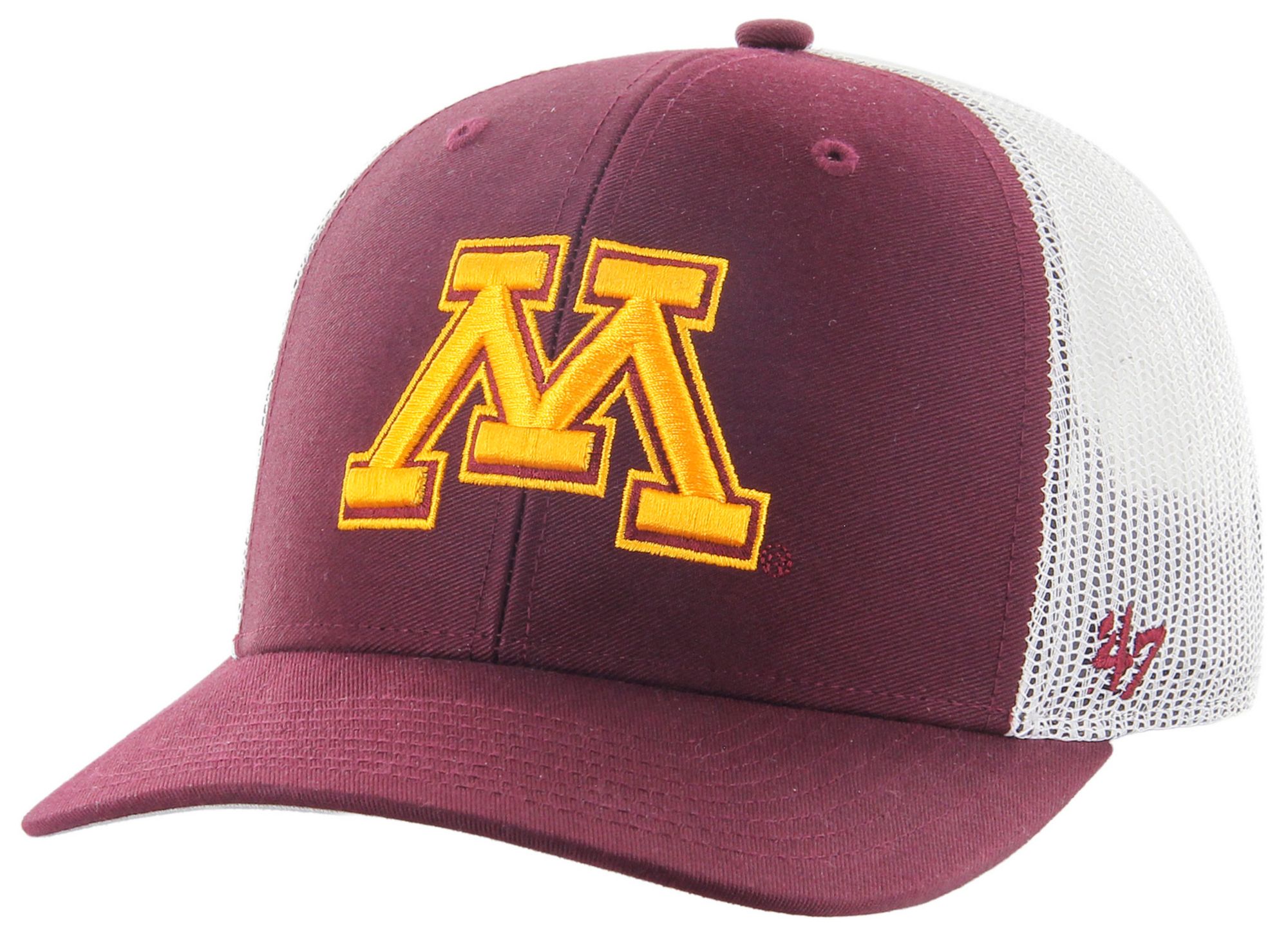 '47 Adult Minnesota Golden Gophers Dark Maroon Logo Adjustable Trucker Hat