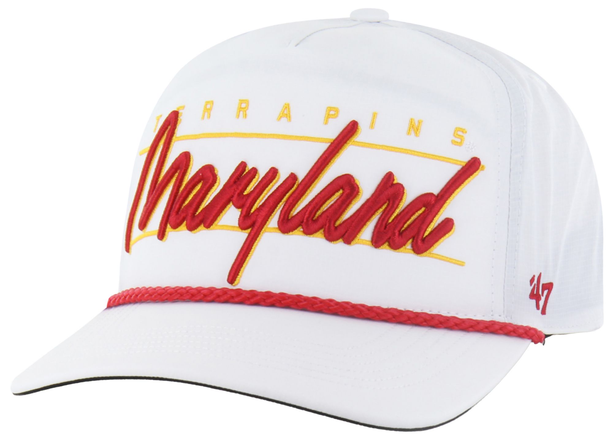 '47 Adult Maryland Terrapins White Brrr Condor Hitch Adjustable Hat