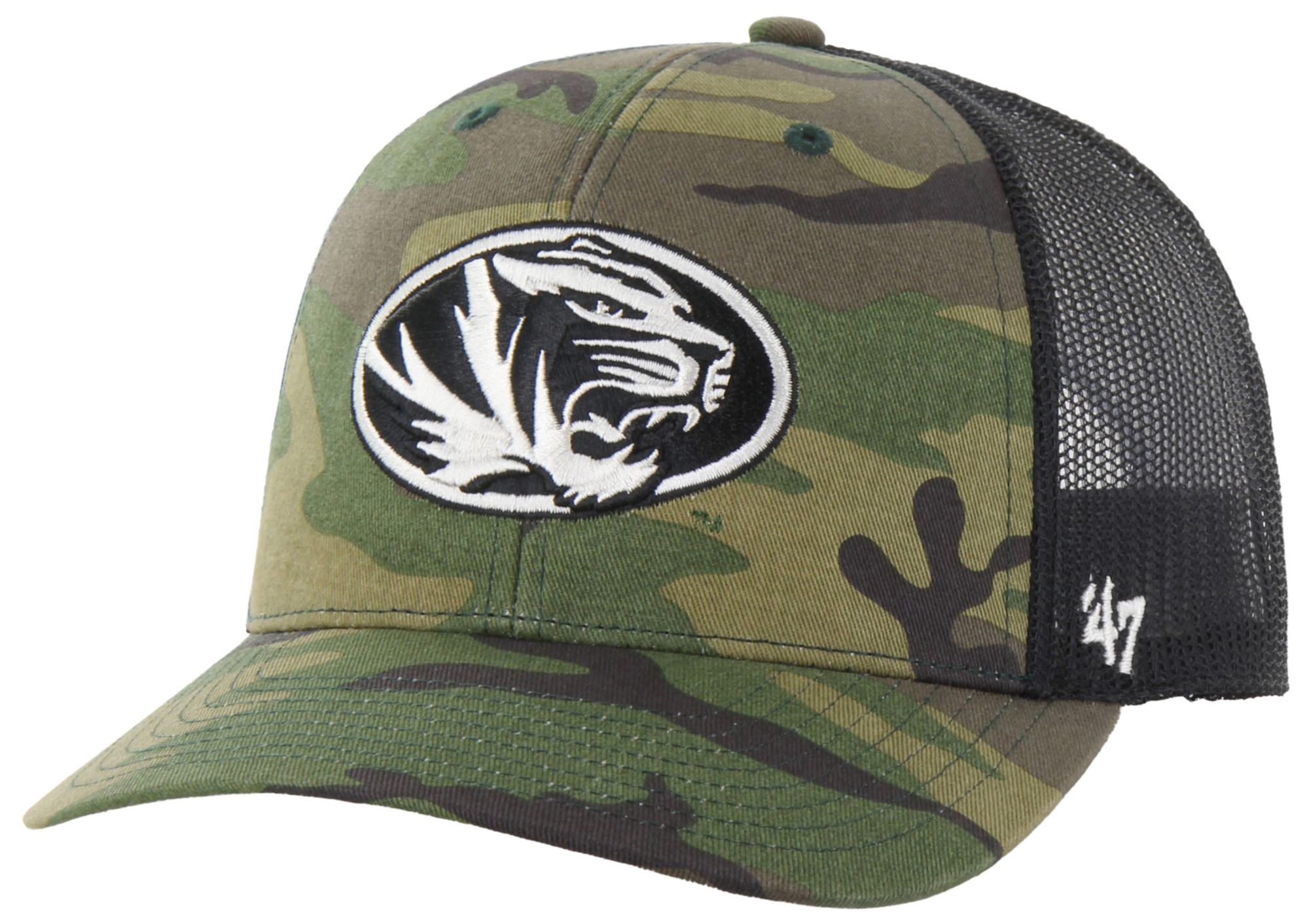 '47 Adult Missouri Tigers Camo Trucker Adjustable Hat