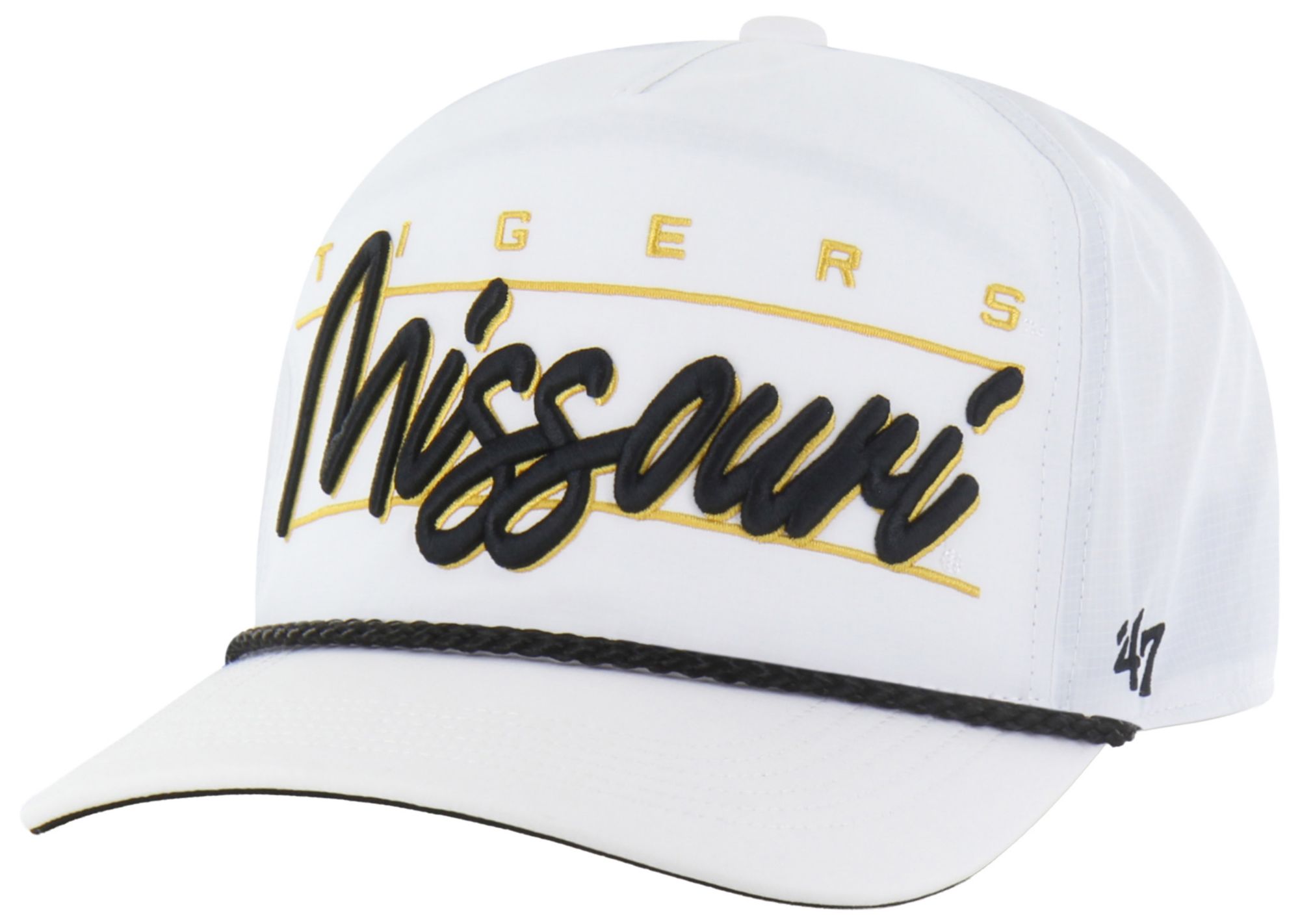 '47 Adult Missouri Tigers White Brrr Condor Hitch Adjustable Hat