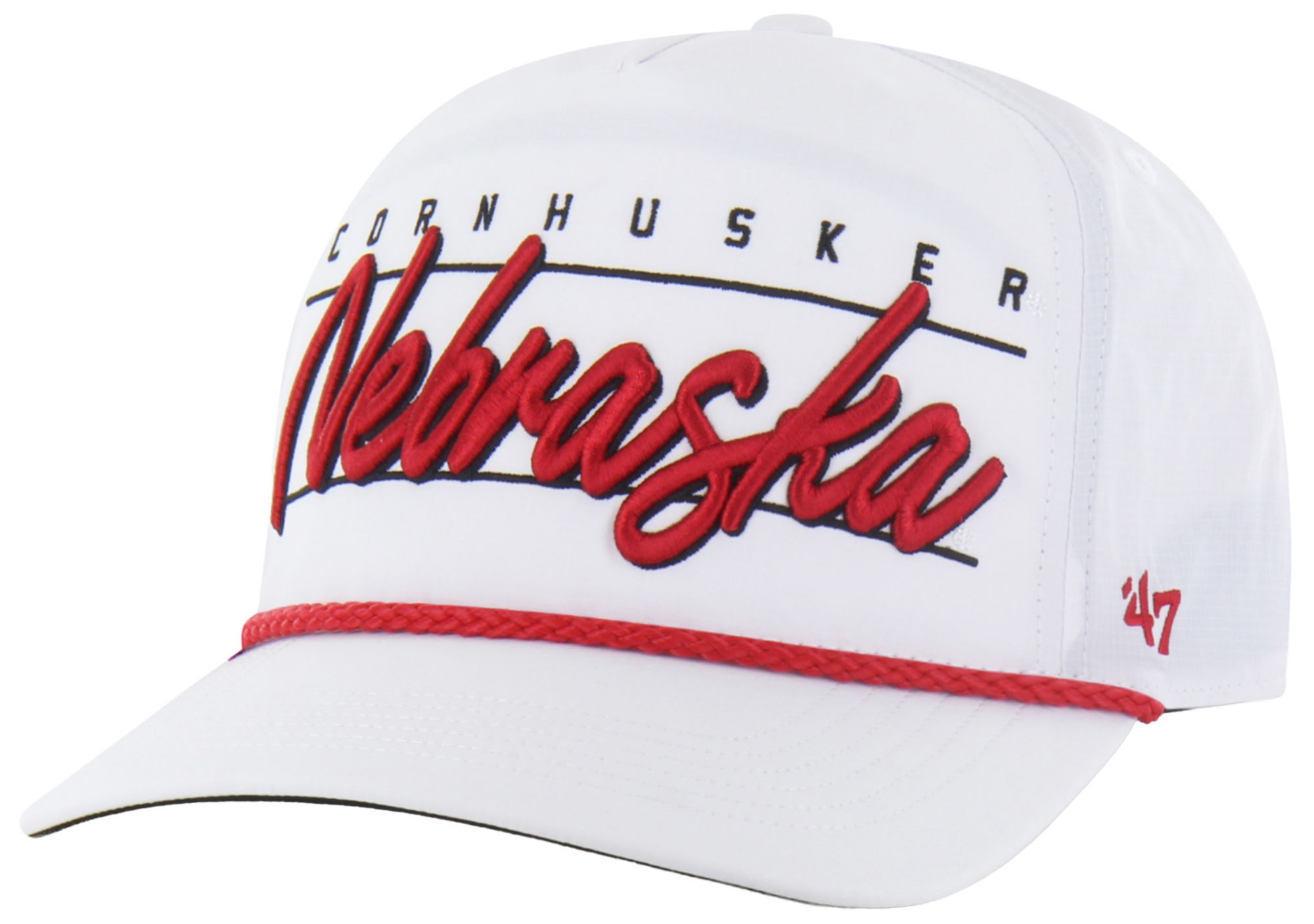 '47 Adult Nebraska Cornhuskers White Brrr Condor Hitch Adjustable Hat, Women's