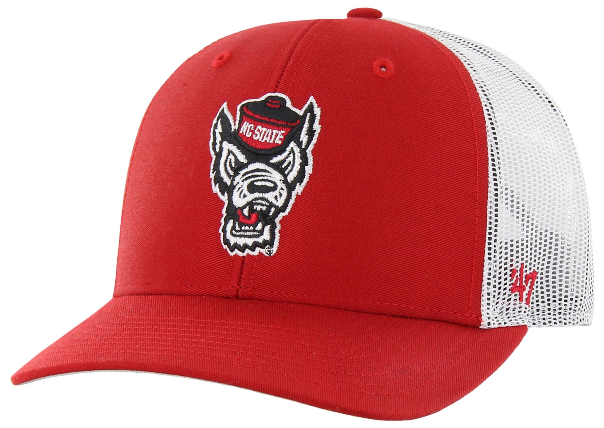 '47 Adult NC State Wolfpack Red Logo Adjustable Trucker Hat