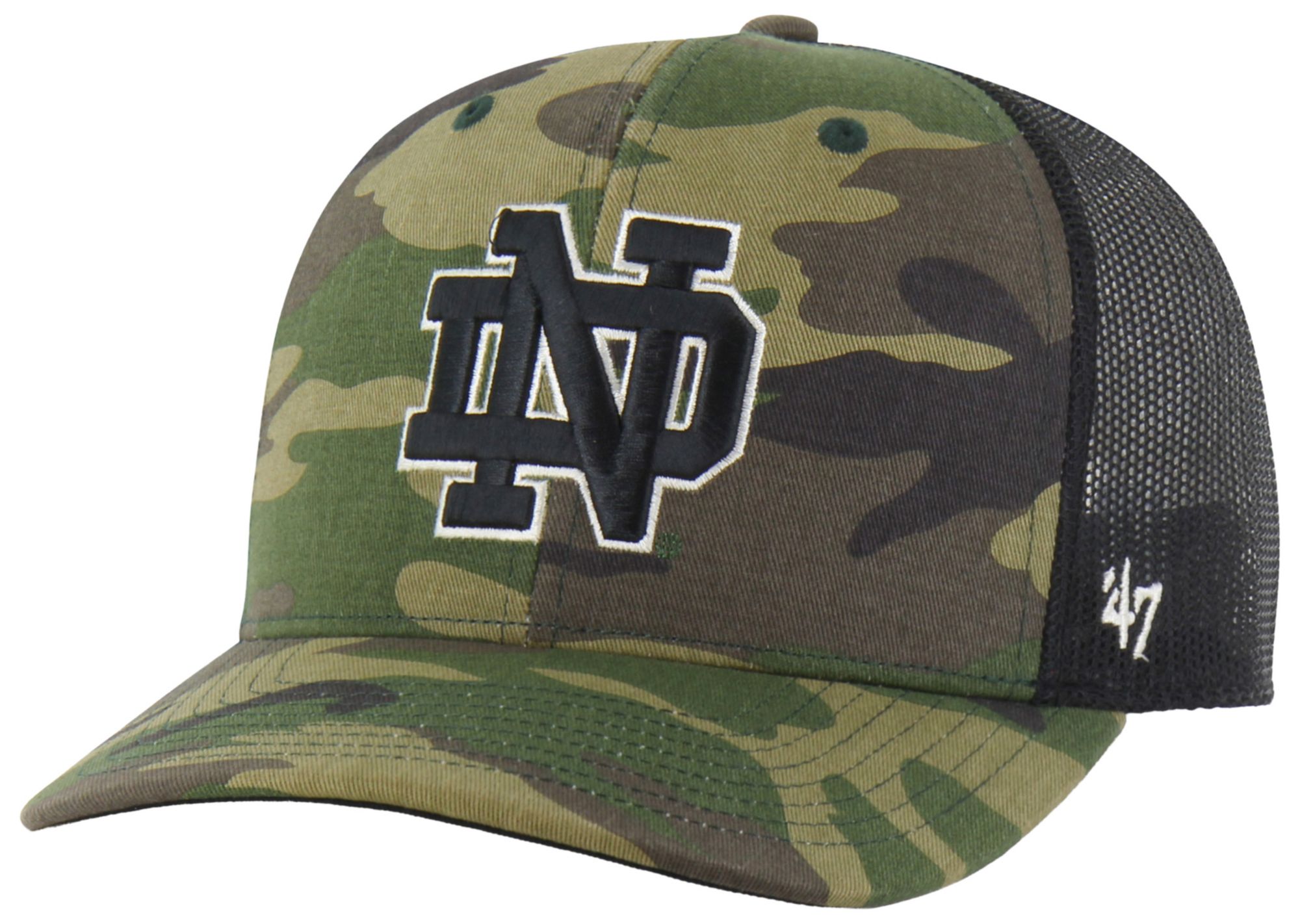 '47 Adult Notre Dame Fighting Irish Camo Trucker Adjustable Hat