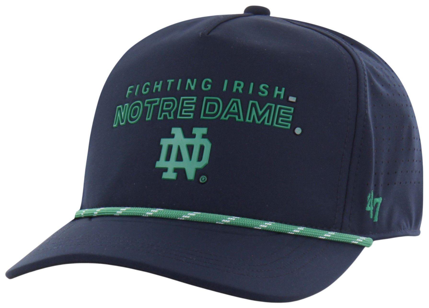 '47 Adult Notre Dame Fighting Irish Navy Brrr Pro Vault Hitch Adjustable Hat