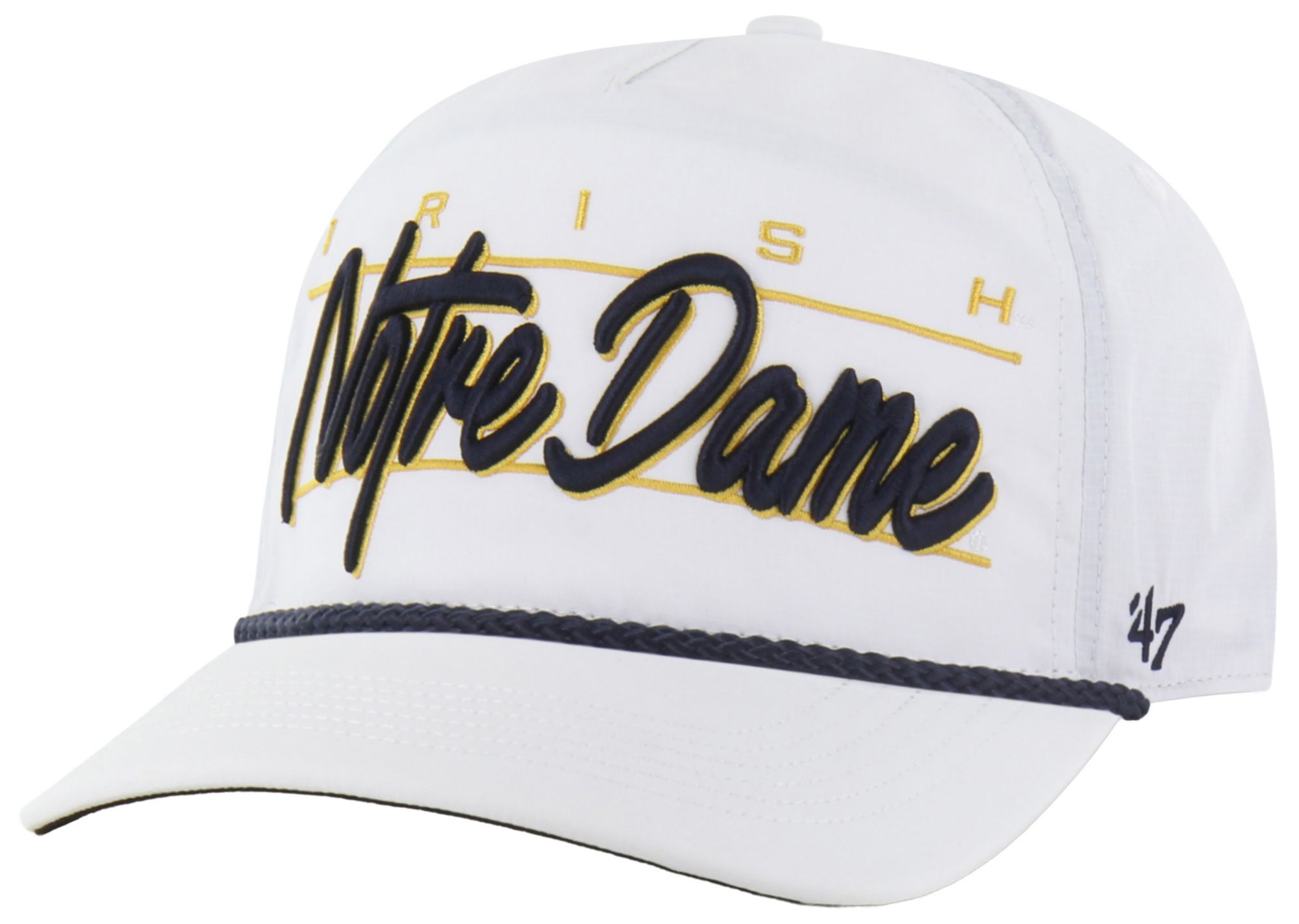 '47 Adult Notre Dame Fighting Irish White Brrr Condor Hitch Adjustable Hat