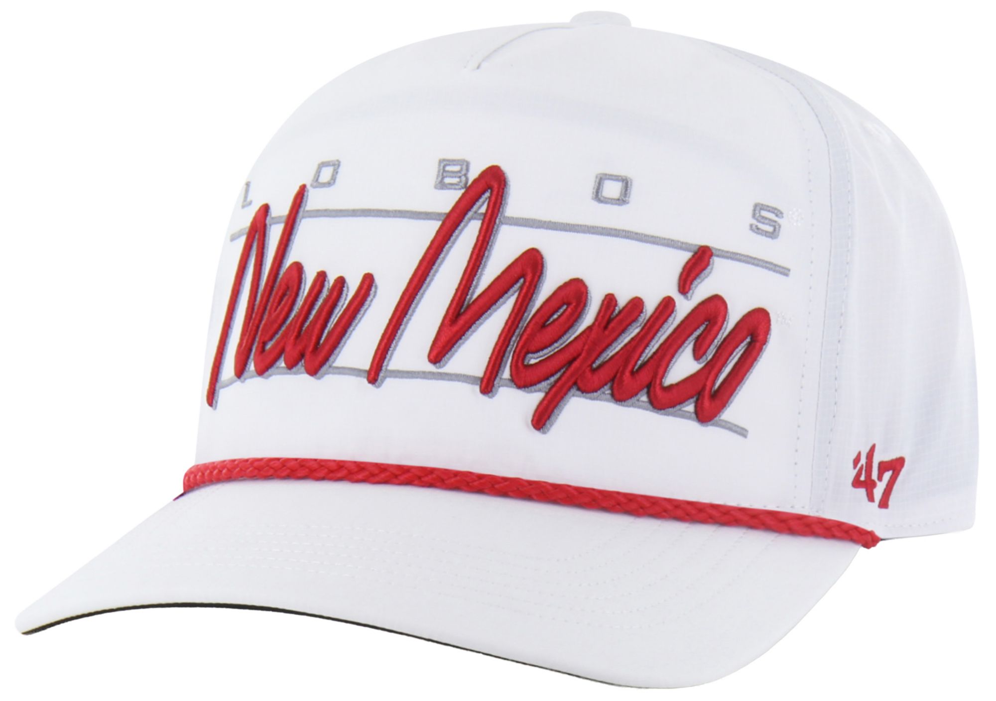 '47 Adult New Mexico Lobos White Brrr Condor Hitch Adjustable Hat, Women's