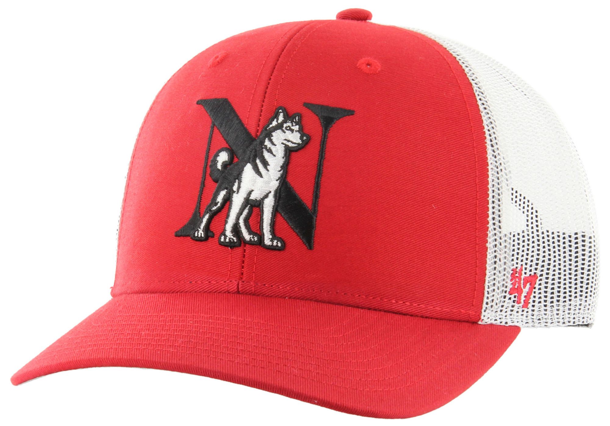 '47 Adult Northeastern Huskies Red Logo Adjustable Trucker Hat
