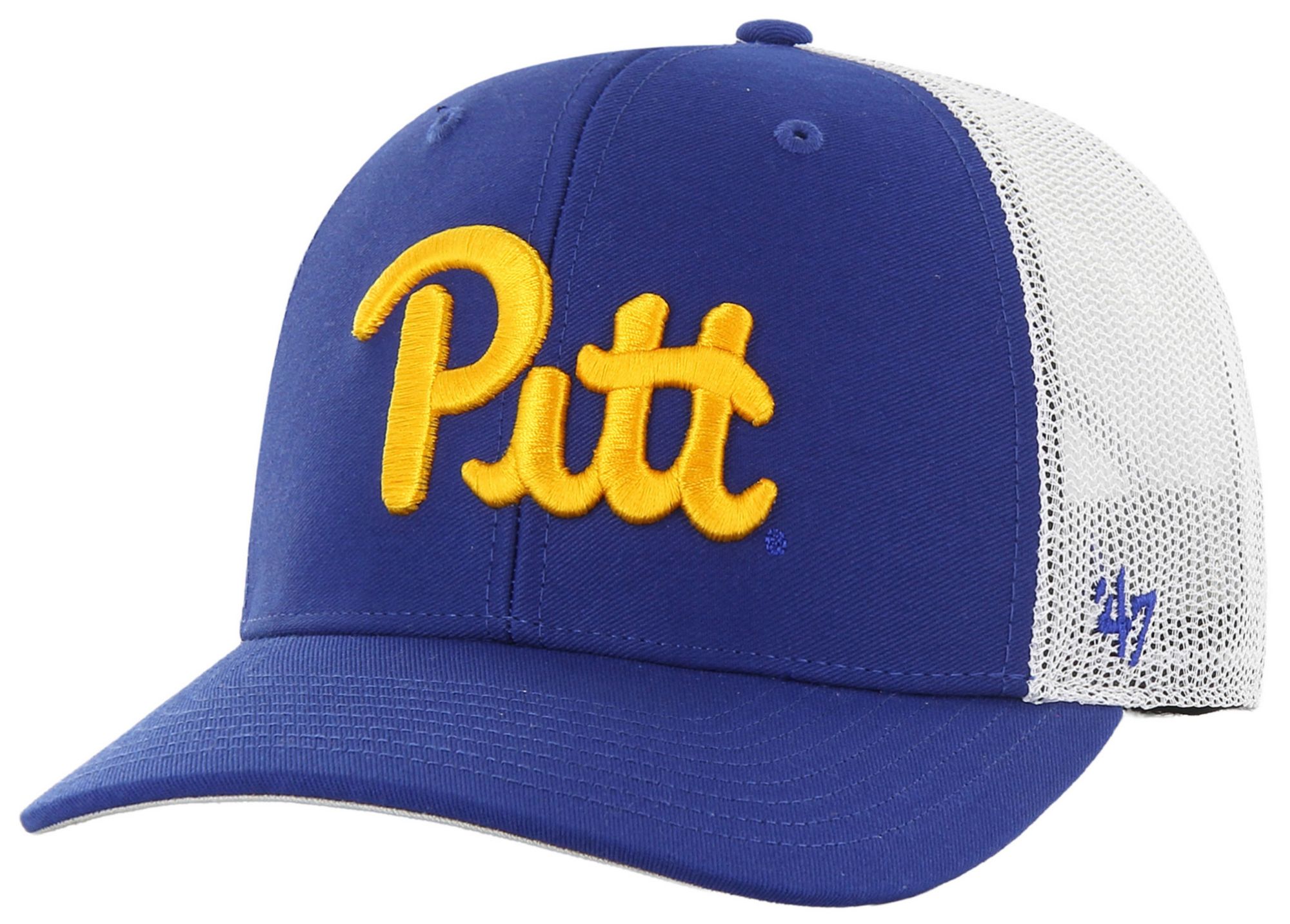 '47 Adult Pitt Panthers Royal Logo Adjustable Trucker Hat