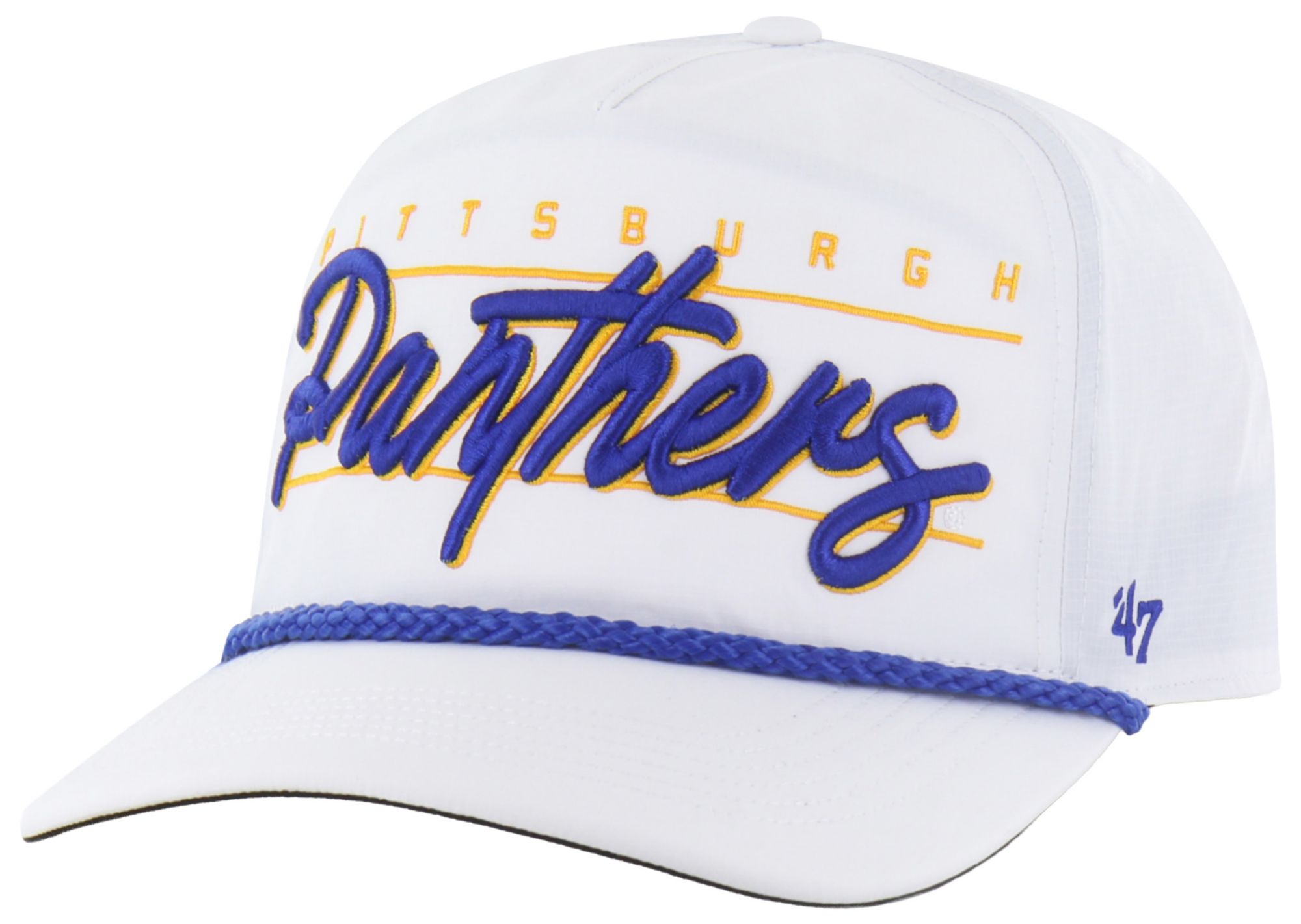 '47 Adult Pitt Panthers White Brrr Condor Hitch Adjustable Hat