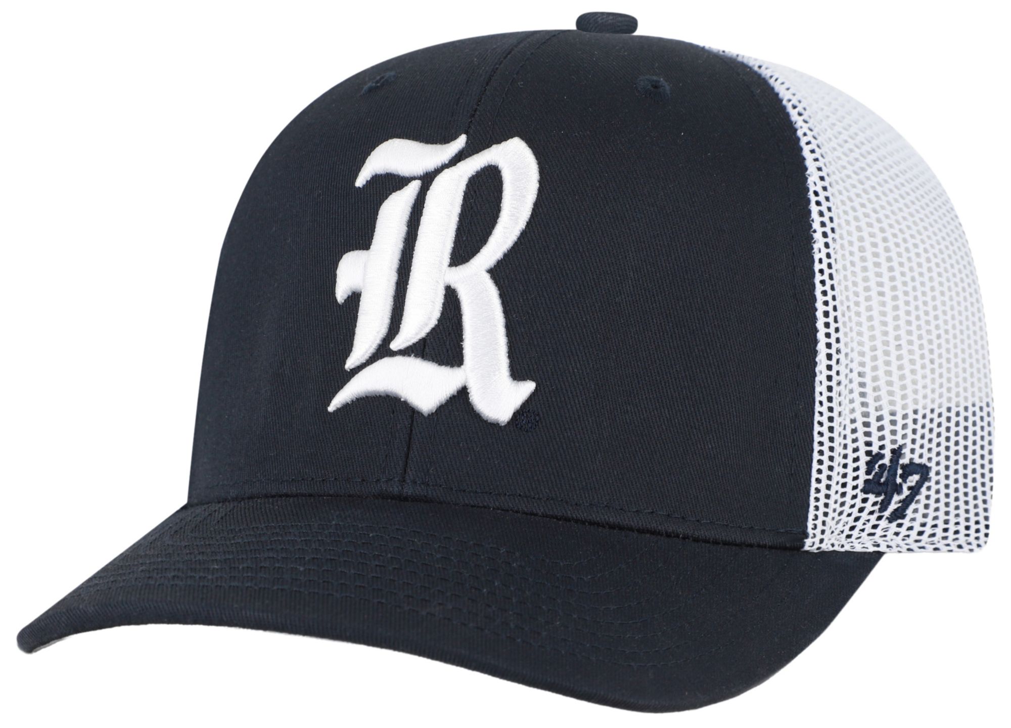 '47 Adult Rice Owls Navy Logo Adjustable Trucker Hat