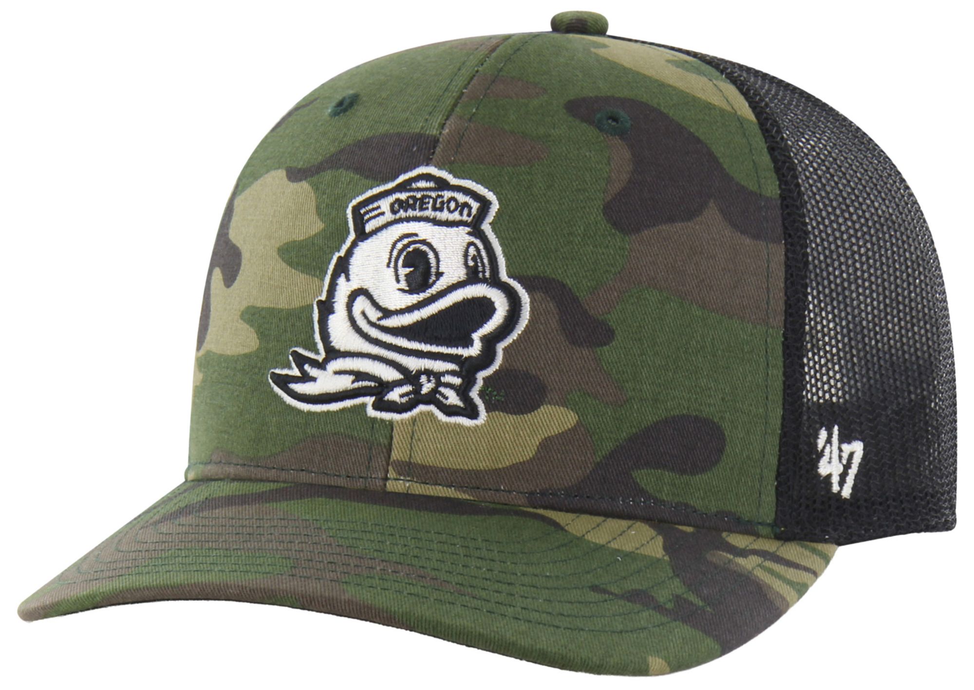 '47 Adult Oregon Ducks Camo Trucker Adjustable Hat