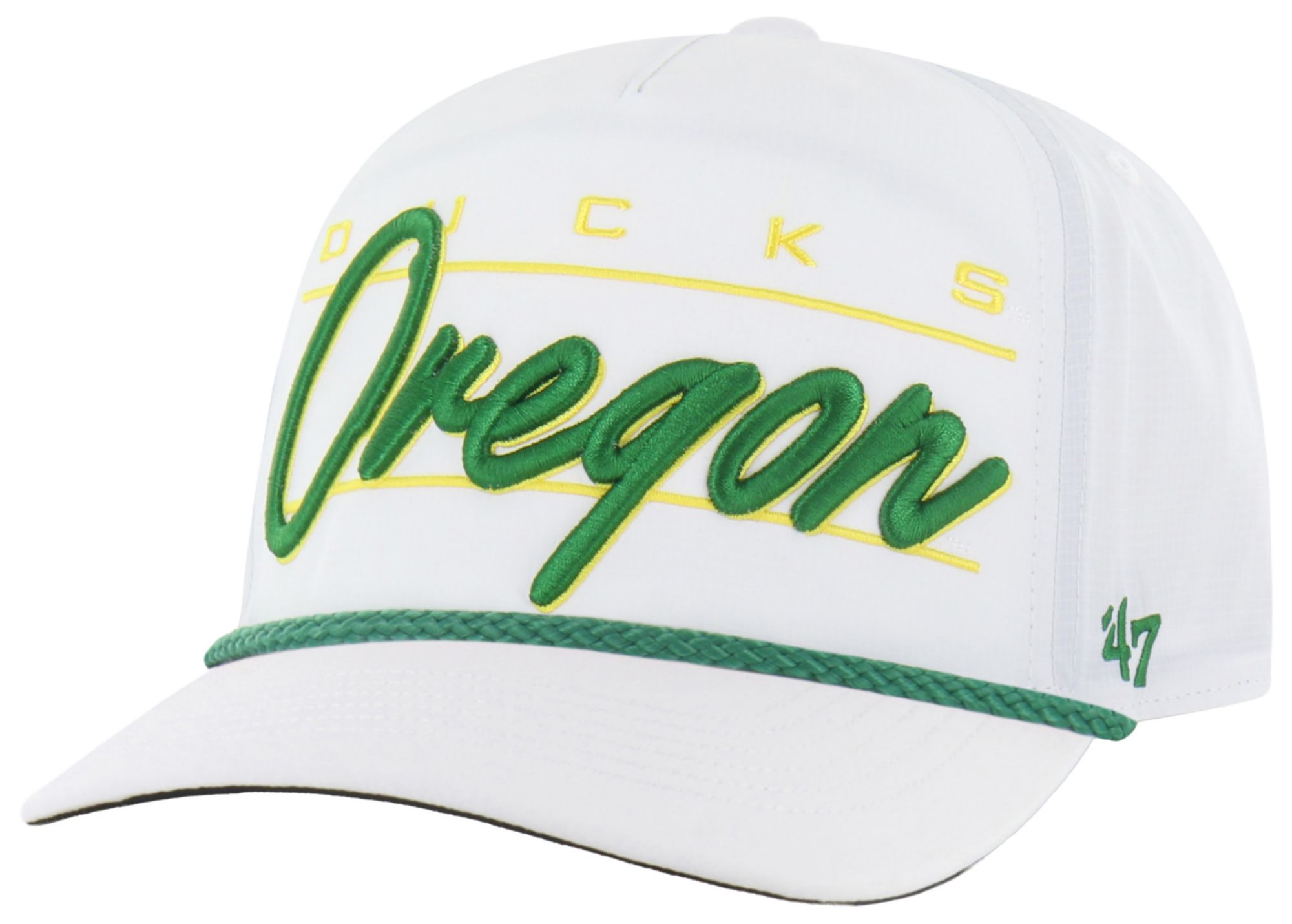 '47 Adult Oregon Ducks White Brrr Condor Hitch Adjustable Hat
