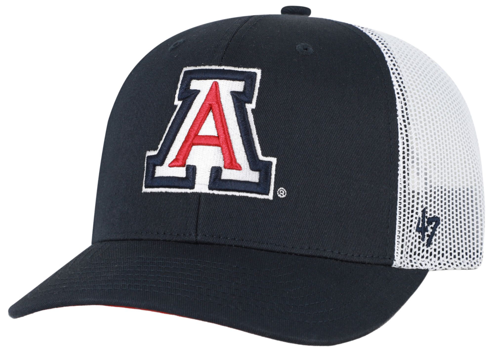 '47 Adult Arizona Wildcats Navy Logo Adjustable Trucker Hat, Men's