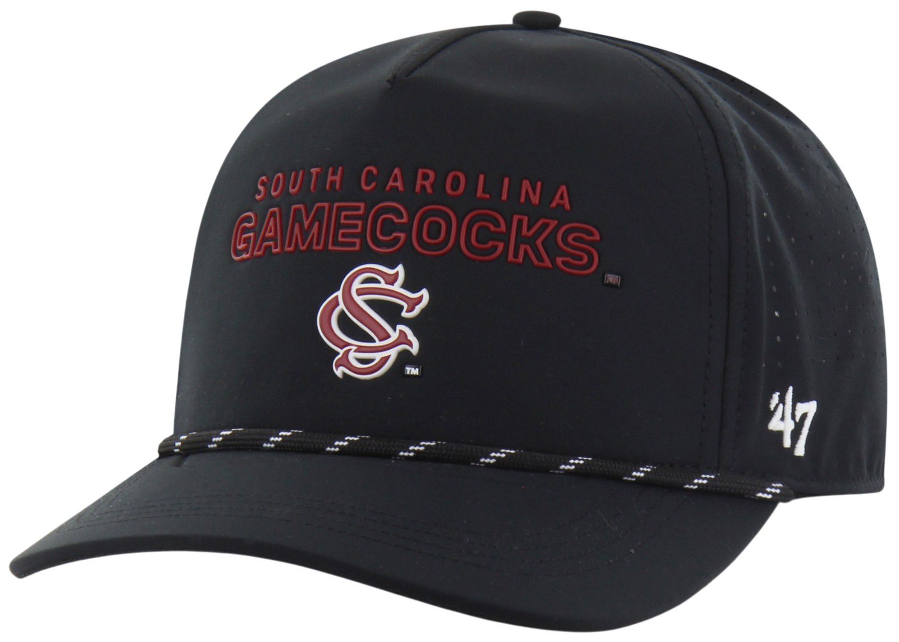 '47 Adult South Carolina Gamecocks Black Brrr Pro Vault Hitch Adjustable Hat
