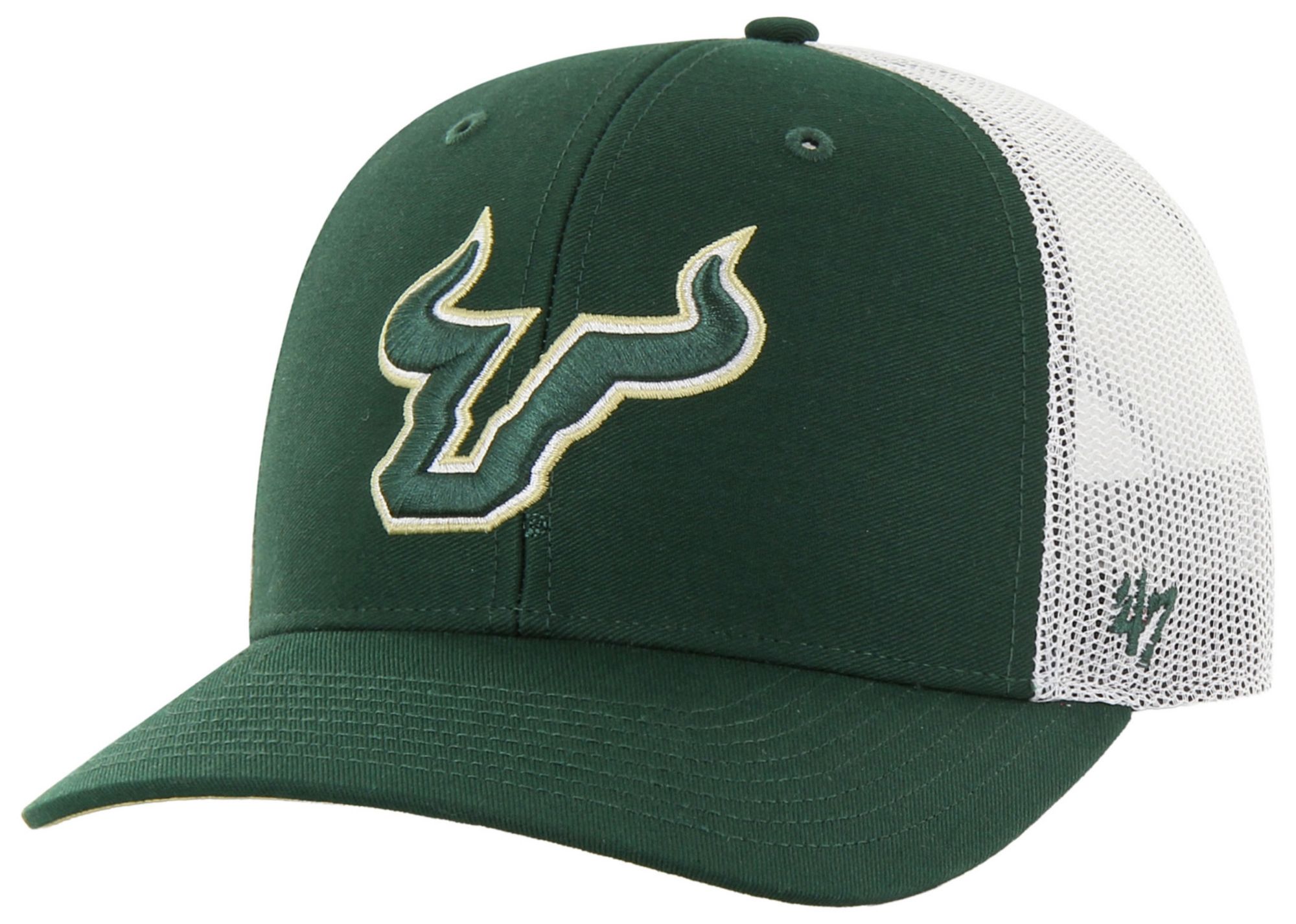 '47 Adult South Florida Bulls Dark Green Logo Adjustable Trucker Hat