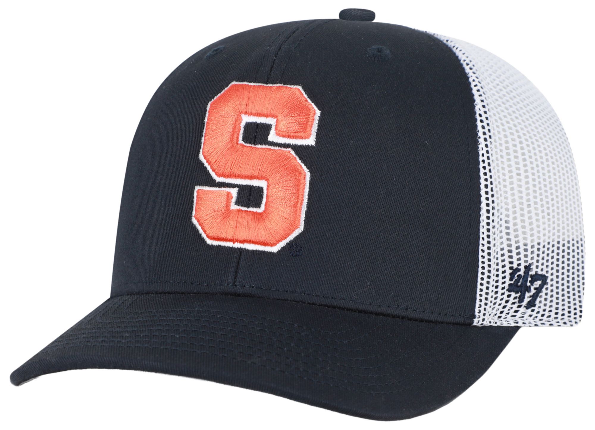 '47 Adult Syracuse Orange Navy Logo Adjustable Trucker Hat