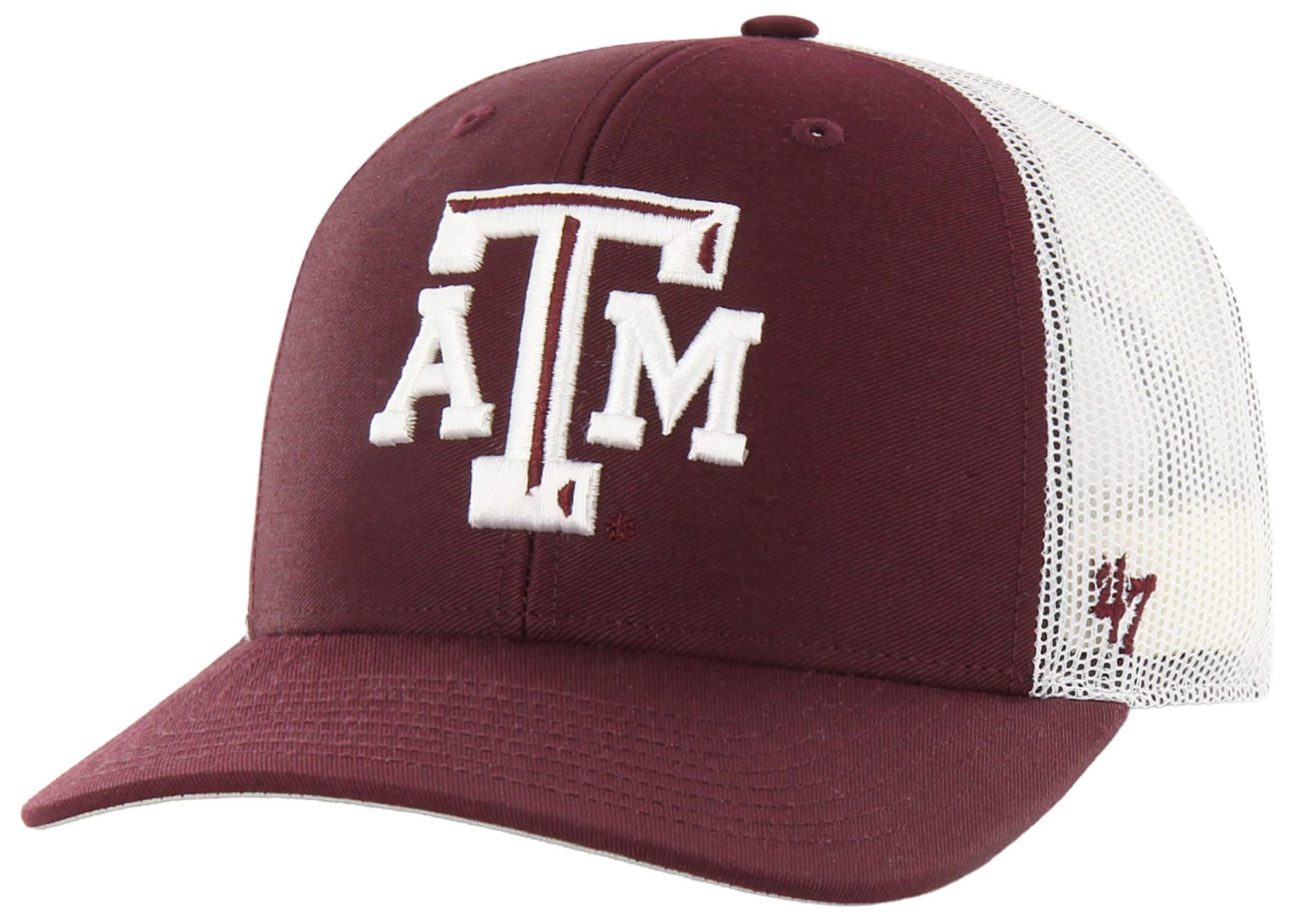 '47 Adult Texas A&M Aggies Dark Maroon Logo Adjustable Trucker Hat