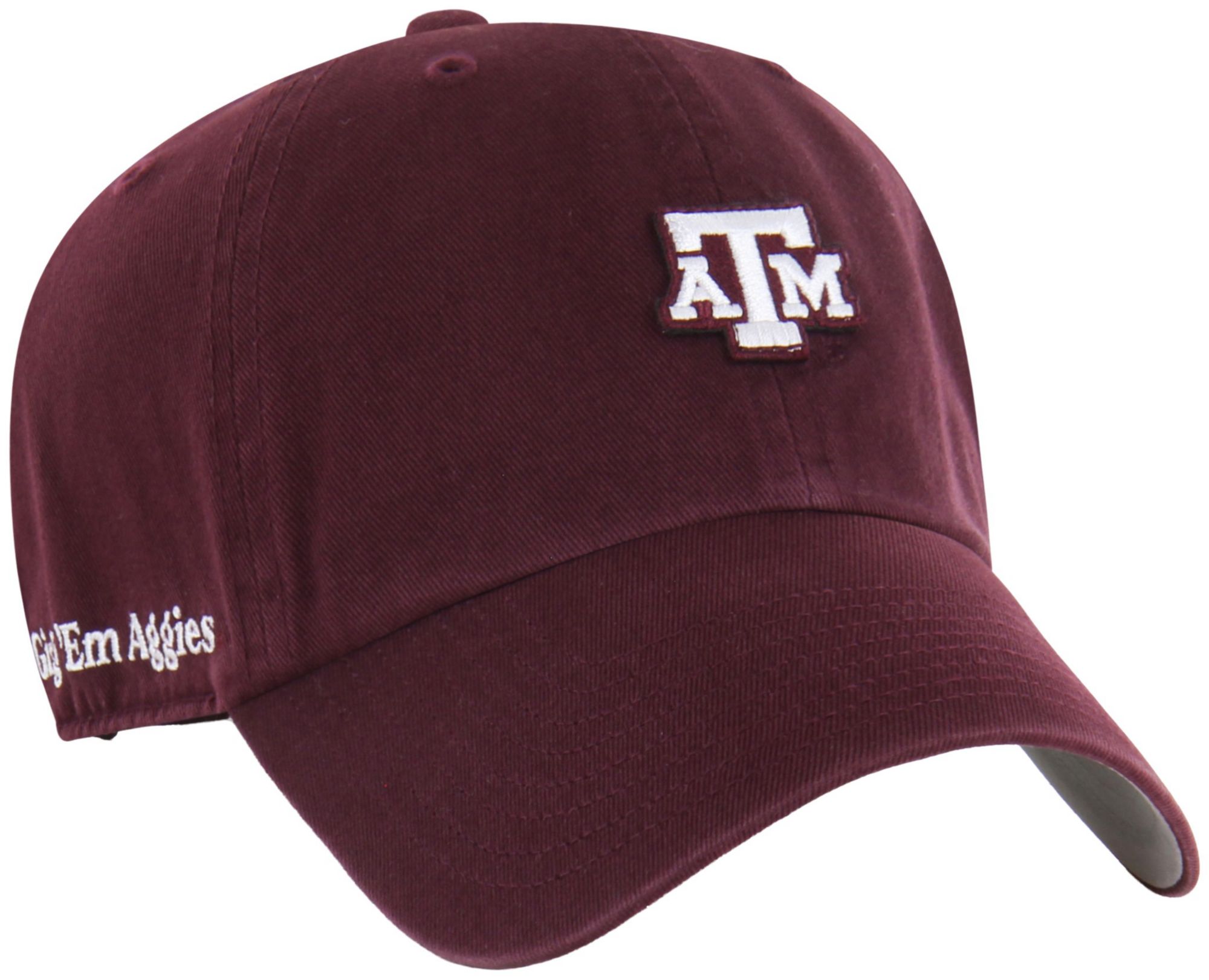 '47 Adult Texas A&M Aggies Dark Maroon Micro Logo Clean Up Adjustable Hat