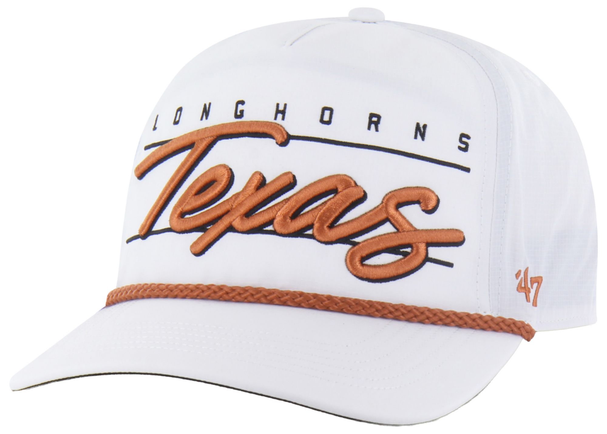 '47 Adult Texas Longhorns White Brrr Condor Hitch Adjustable Hat