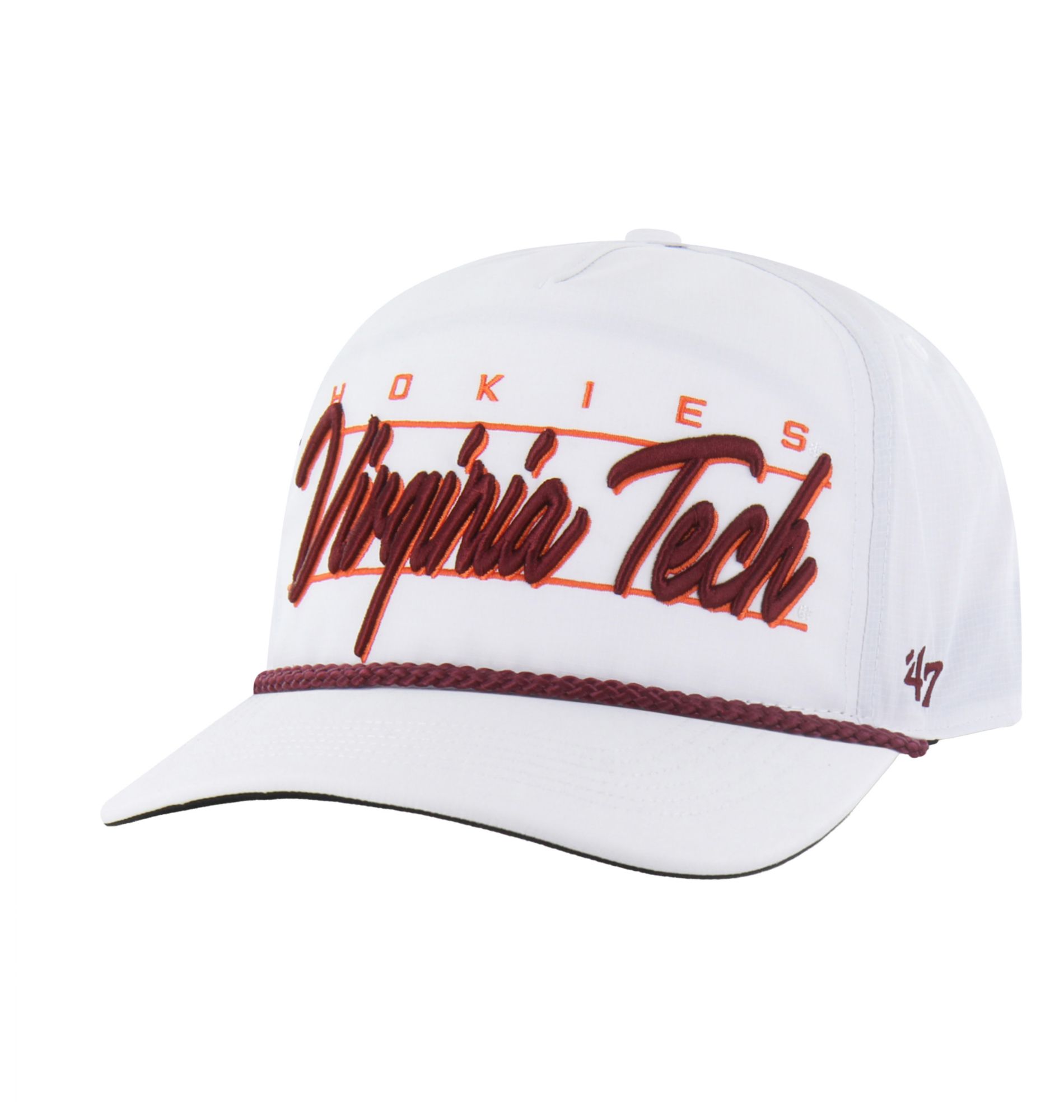 '47 Adult Virginia Tech Hokies White Brrr Condor Hitch Adjustable Hat