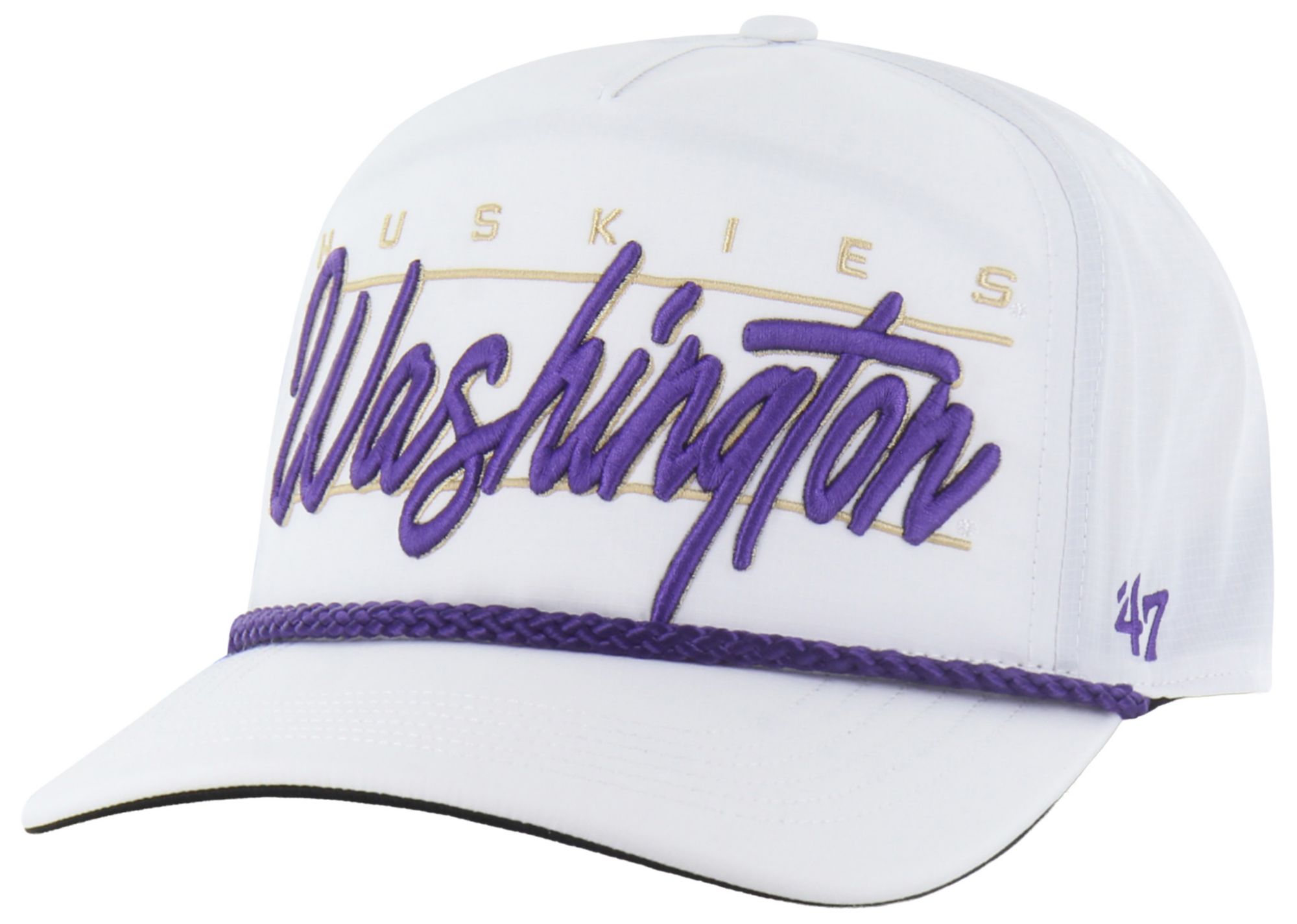 '47 Adult Washington Huskies White Brrr Condor Hitch Adjustable Hat