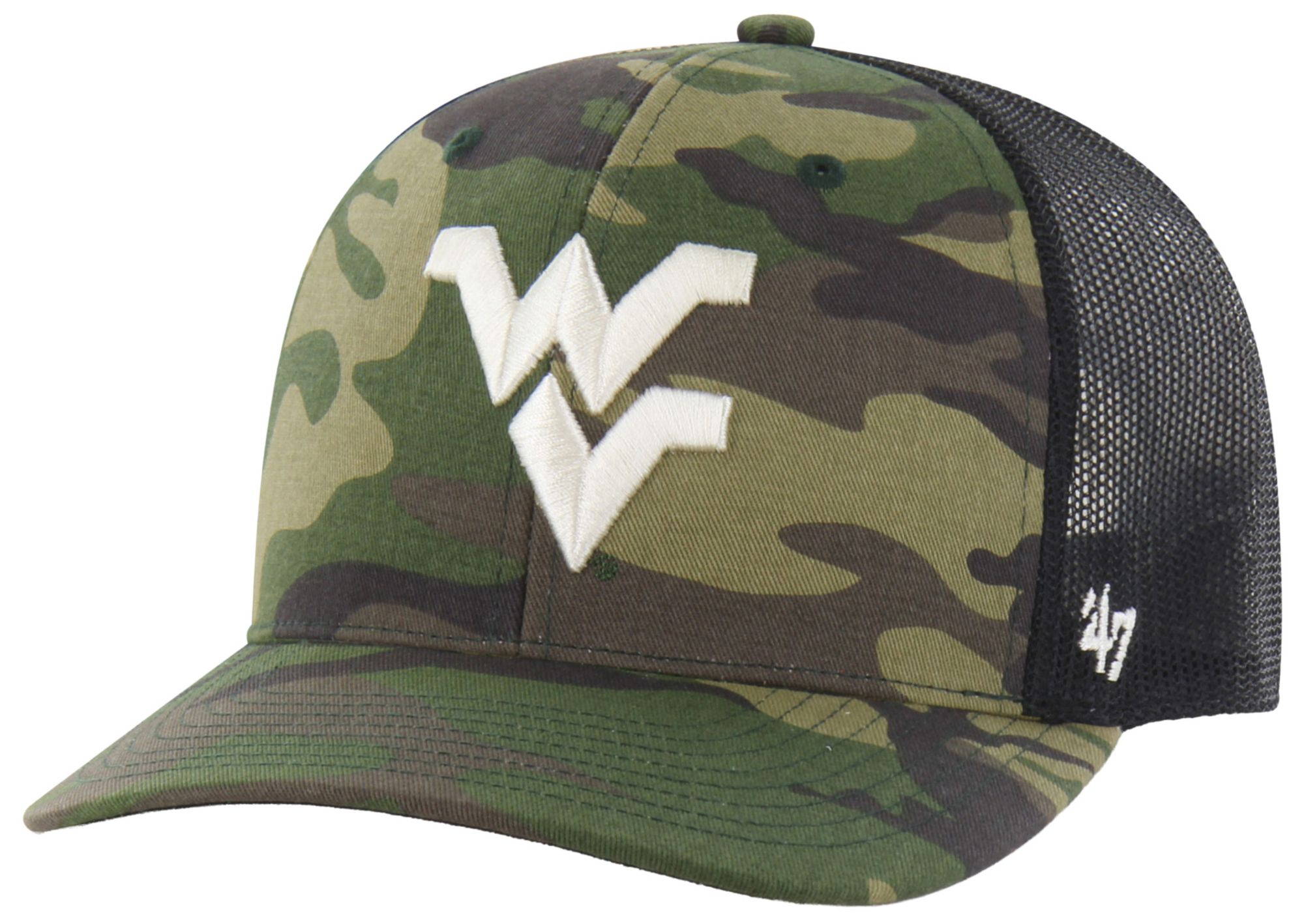 '47 Adult West Virginia Mountaineers Camo Trucker Adjustable Hat