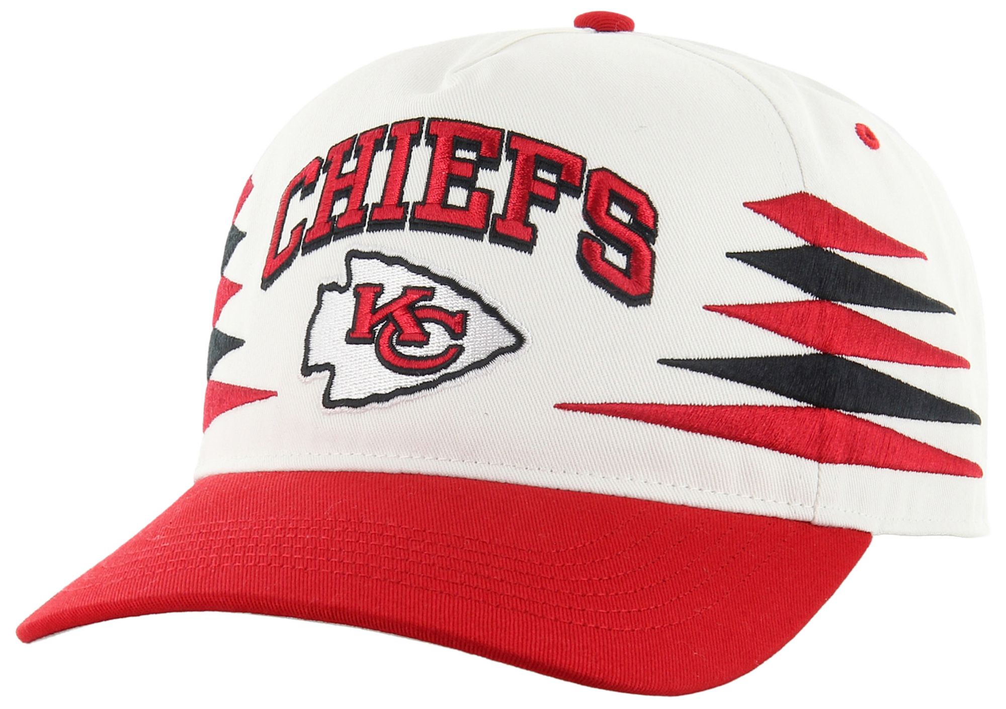 '47 Adult Kansas City Chiefs White Diamond Hitch Adjustable Hat