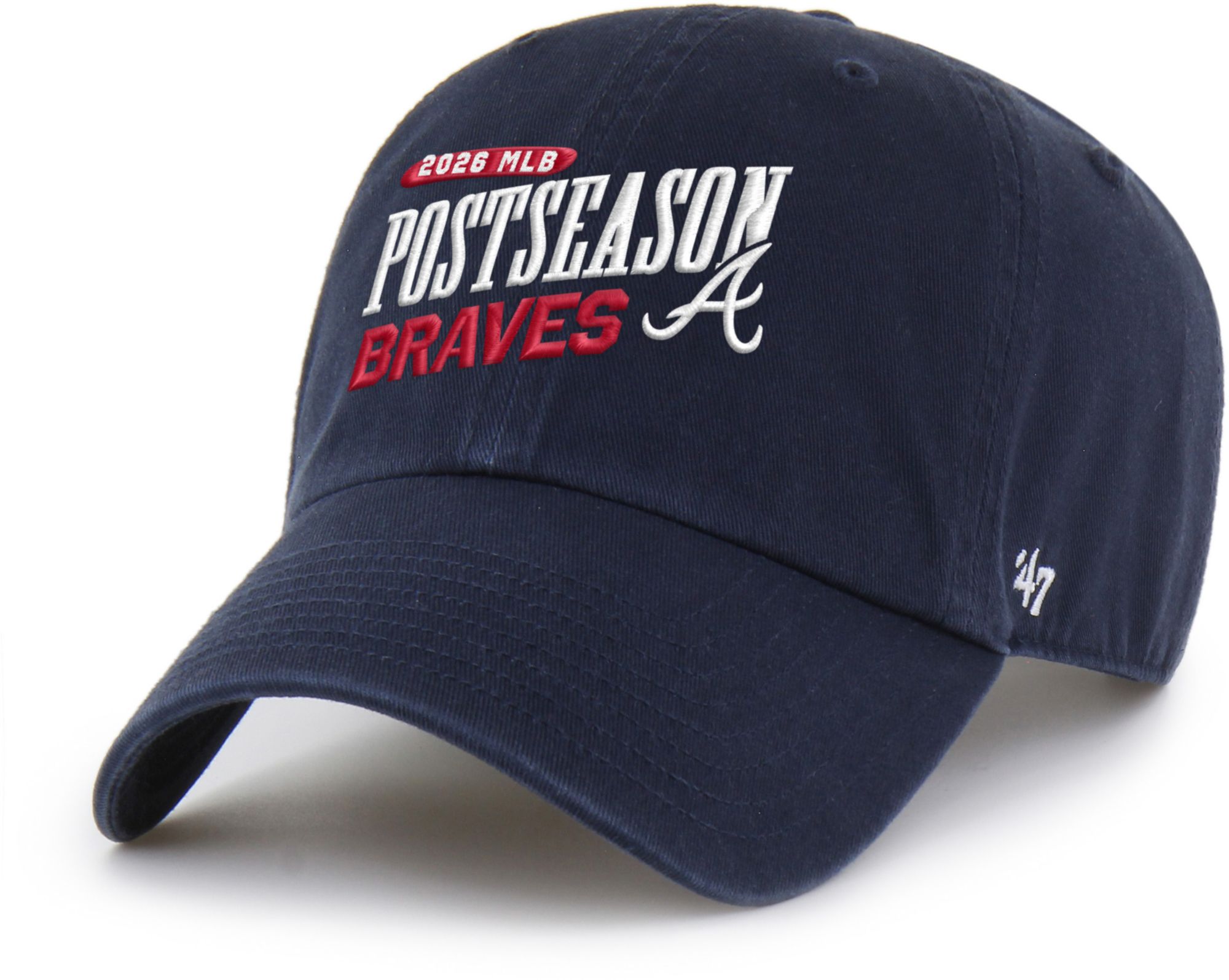'47 Adult Atlanta Braves Postseason Participant 2026 Clean Up Adjustable Hat