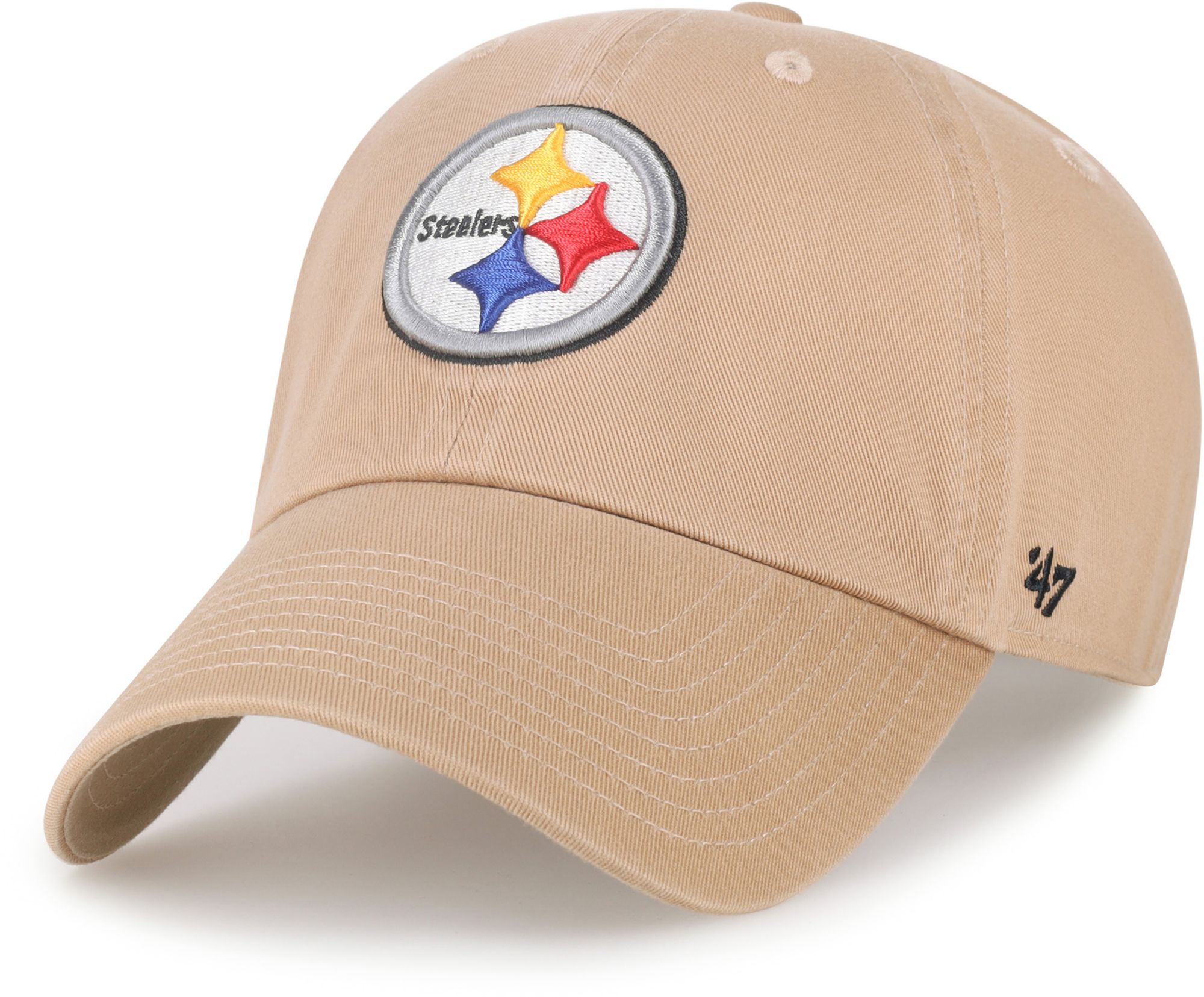 '47 Adult Pittsburgh Steelers Khaki Adjustable Clean Up Hat